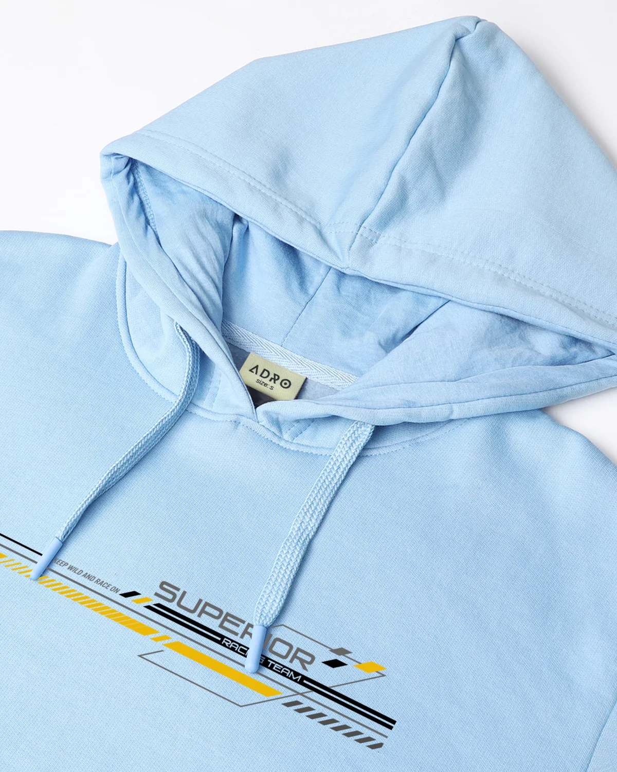 Men Sky Blue Long Lasting Printed Hoodie - Image 6