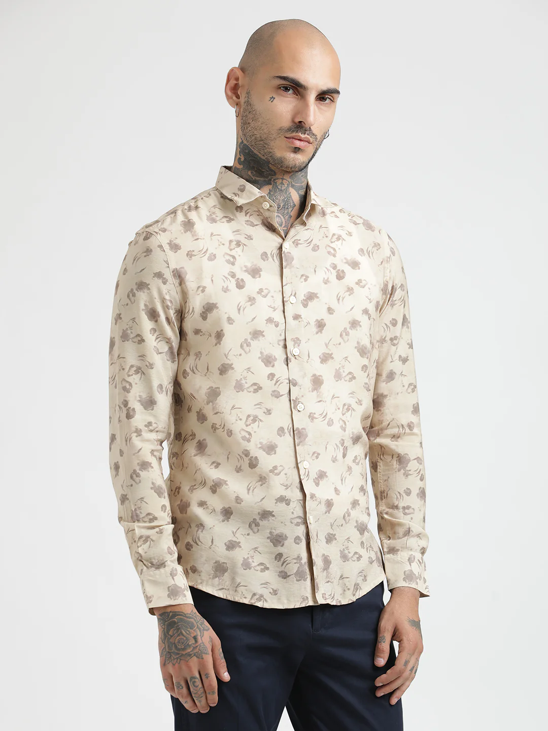 Men Slim Fit Nylon Shirt - Image 3