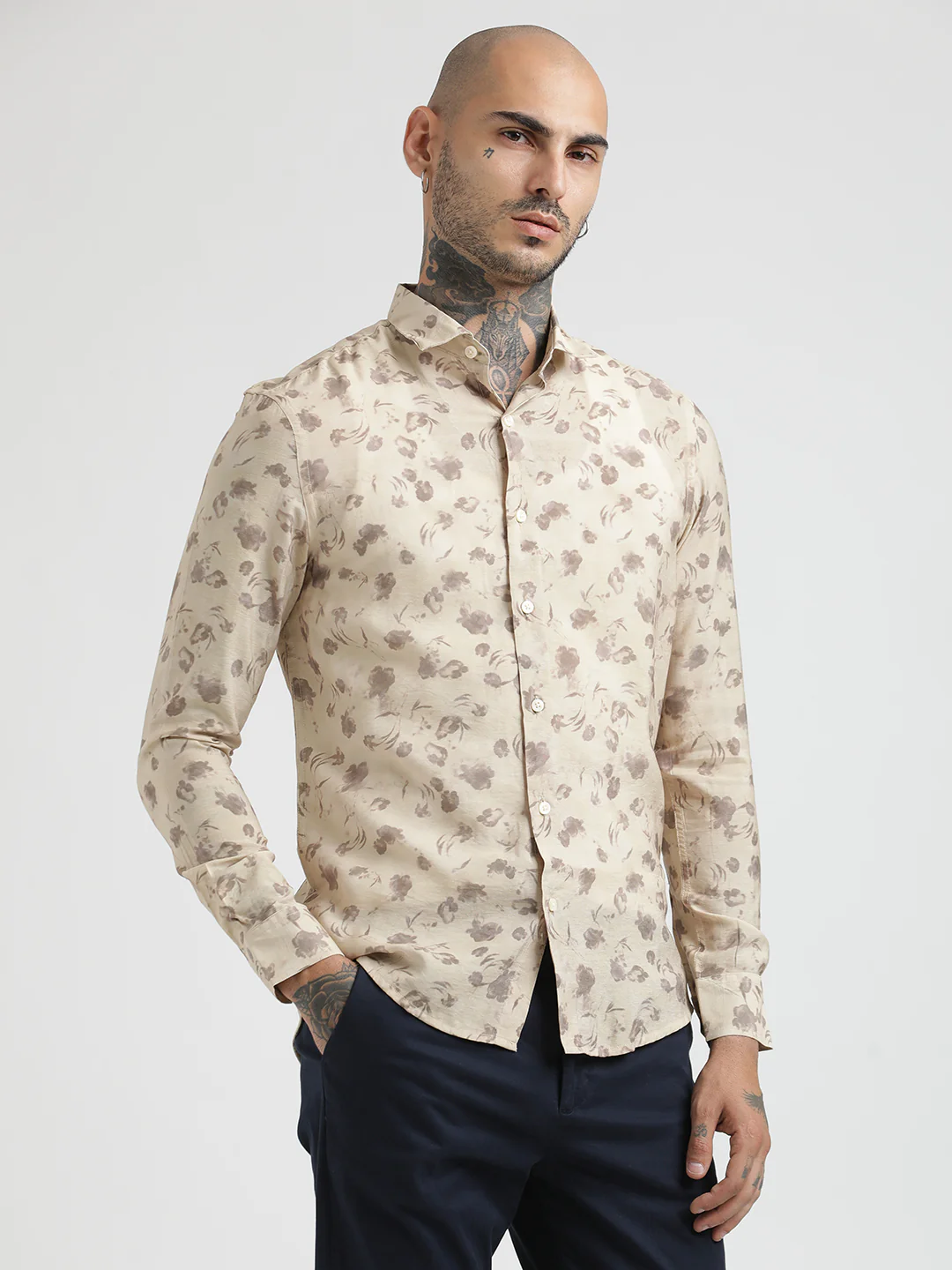 Men Slim Fit Nylon Shirt - Image 4