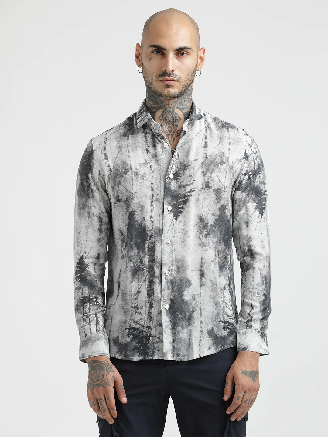Men Slim Fit Nylon Shirt - Image 5