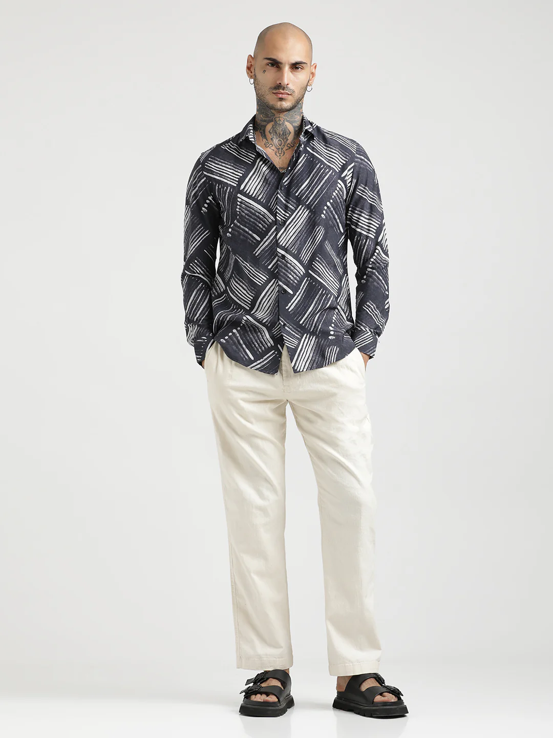 Men Slim Fit Nylon Shirt - Image 3