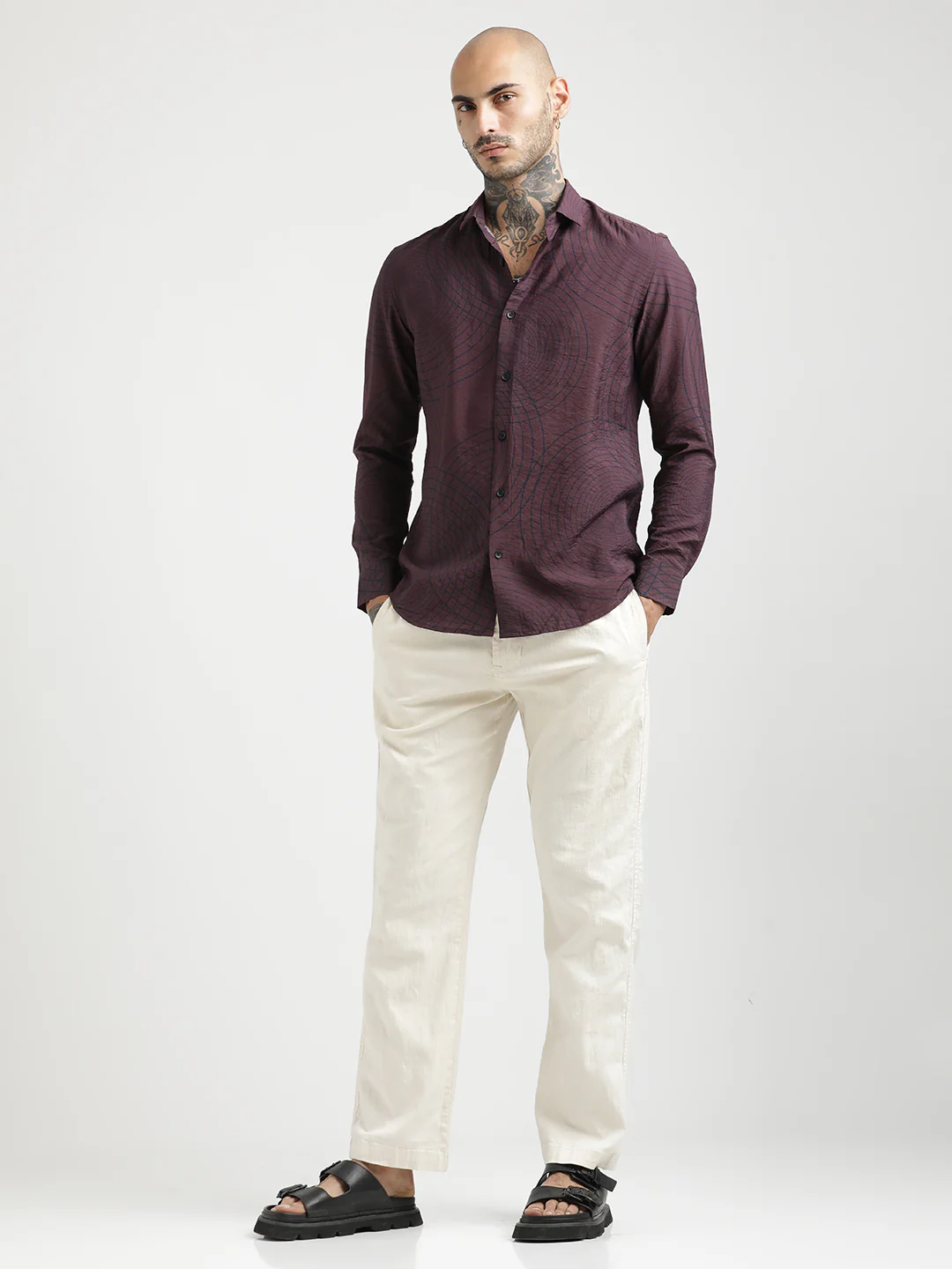 Men Slim Fit Nylon Shirt - Image 3
