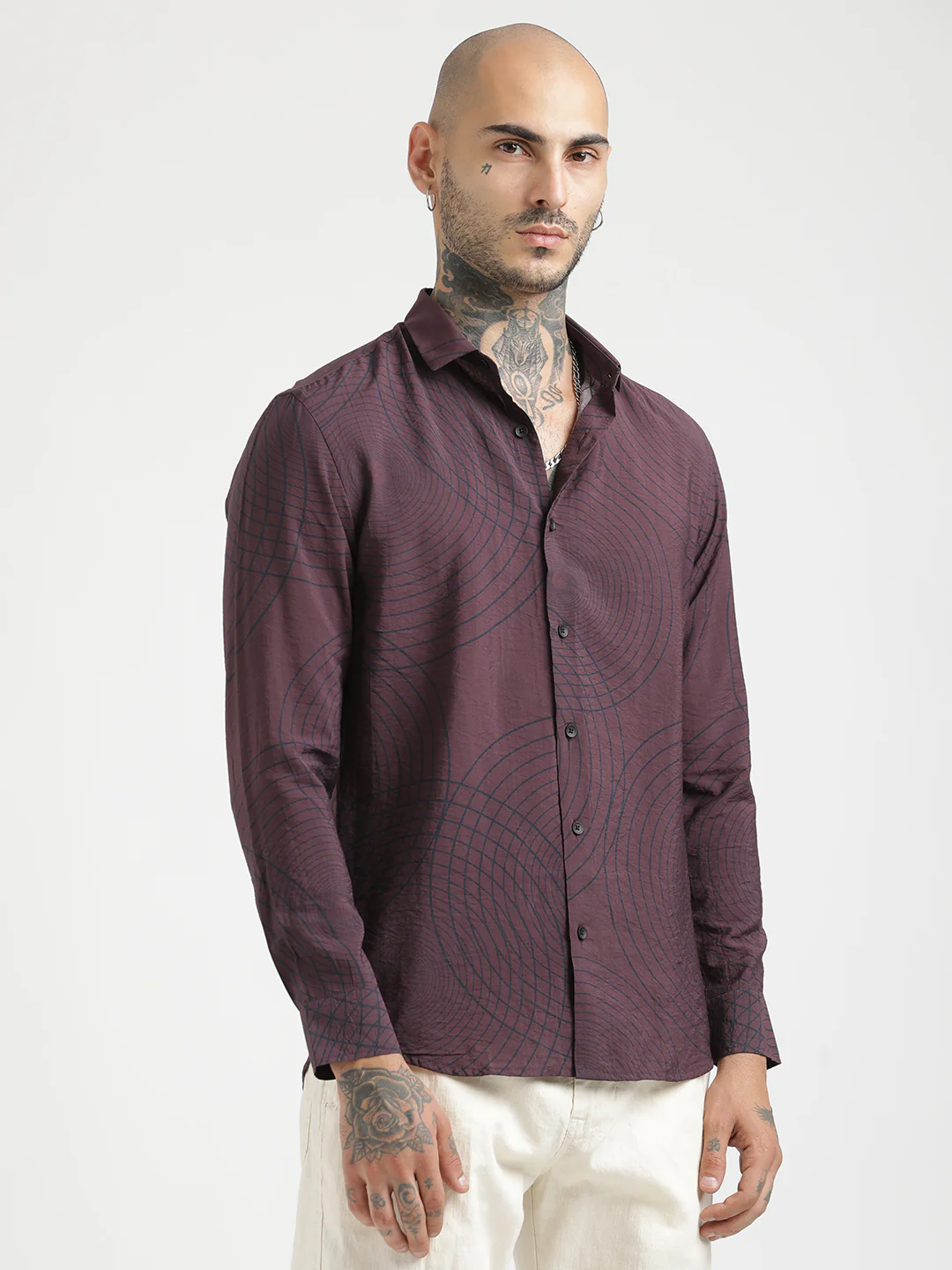 Men Slim Fit Nylon Shirt - Image 4
