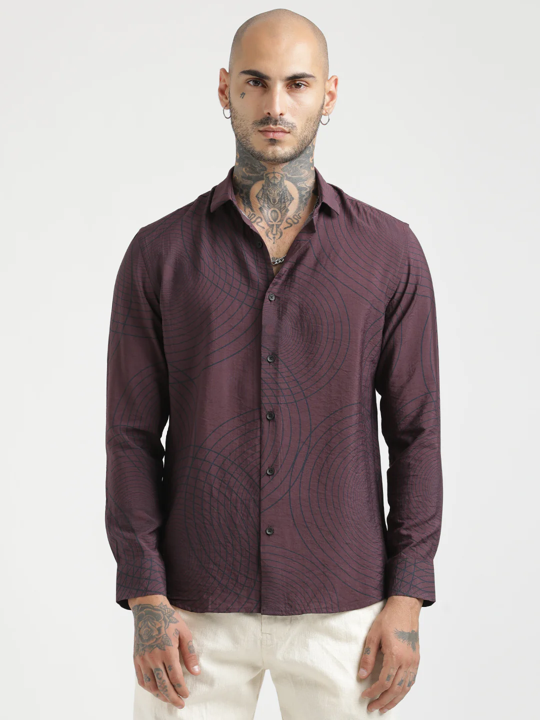 Men Slim Fit Nylon Shirt - Image 5