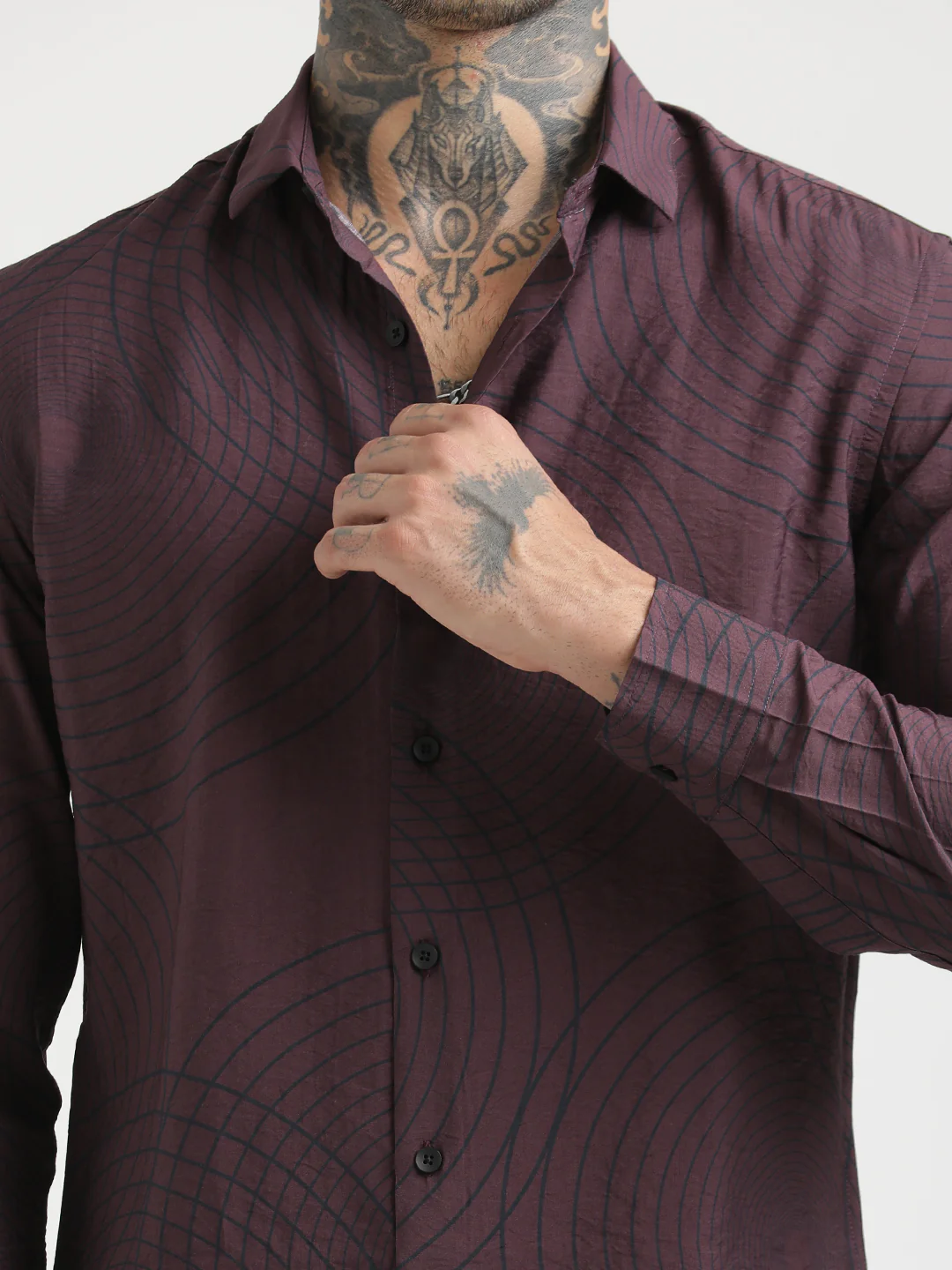 Men Slim Fit Nylon Shirt - Image 6