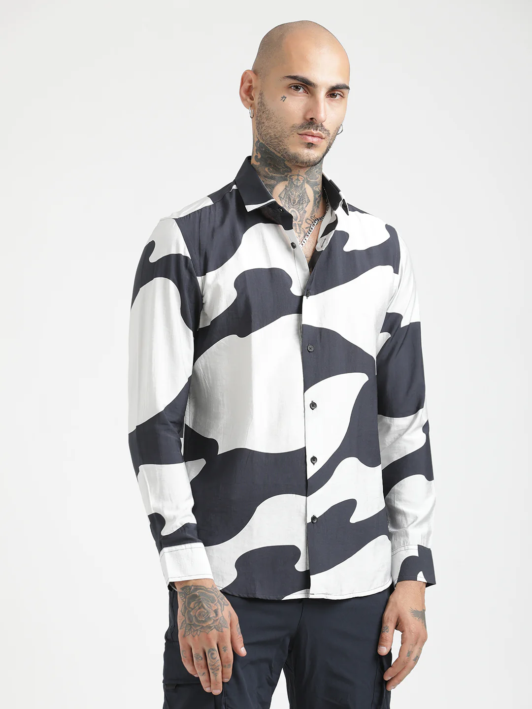 Men Slim Fit Nylon Shirt - Image 4