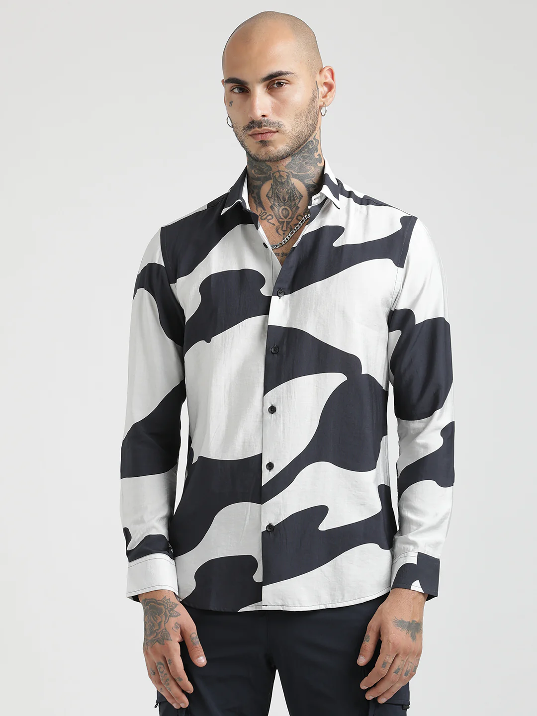 Men Slim Fit Nylon Shirt - Image 5