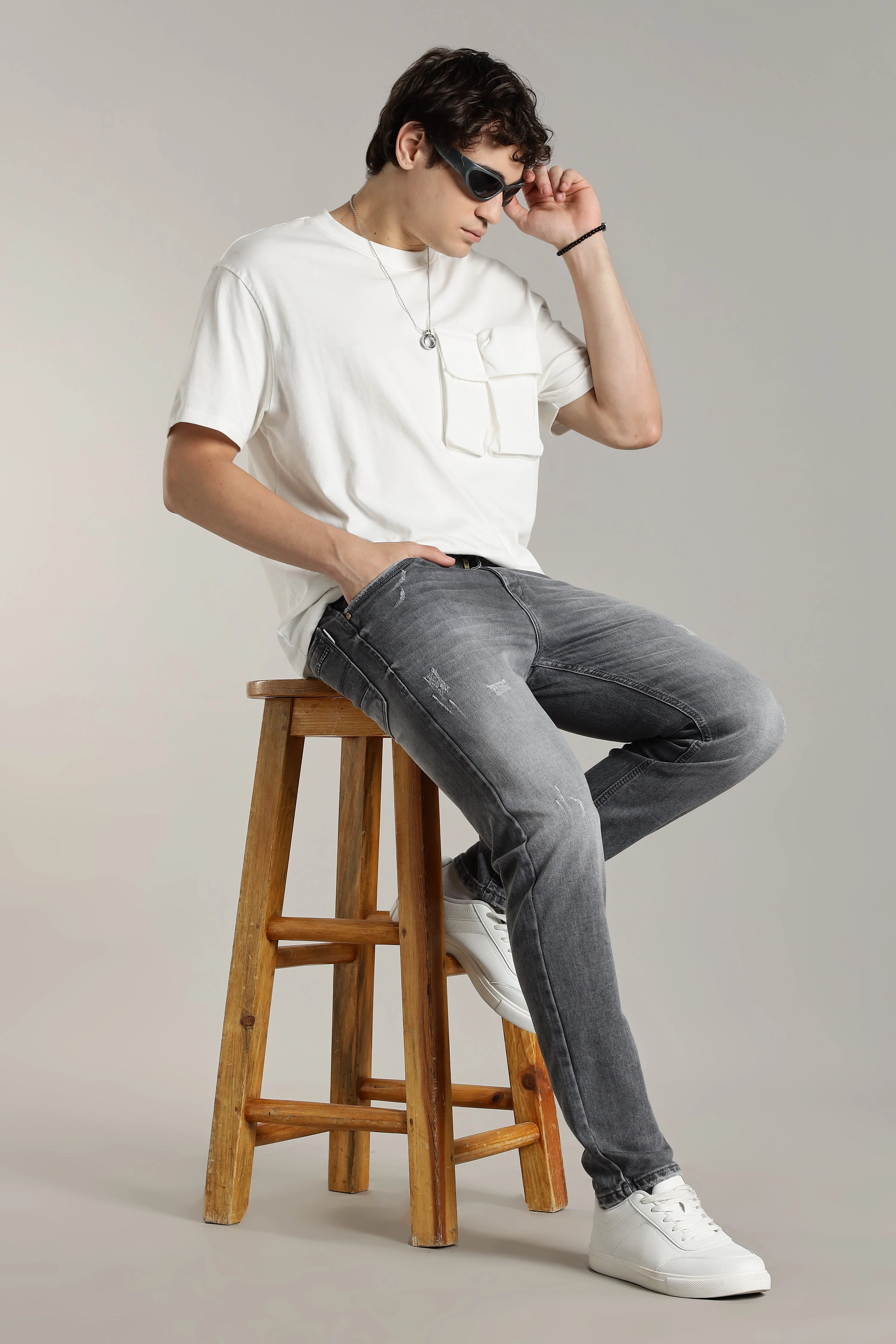 Men Smoke Grey Flint Jeans - Image 5