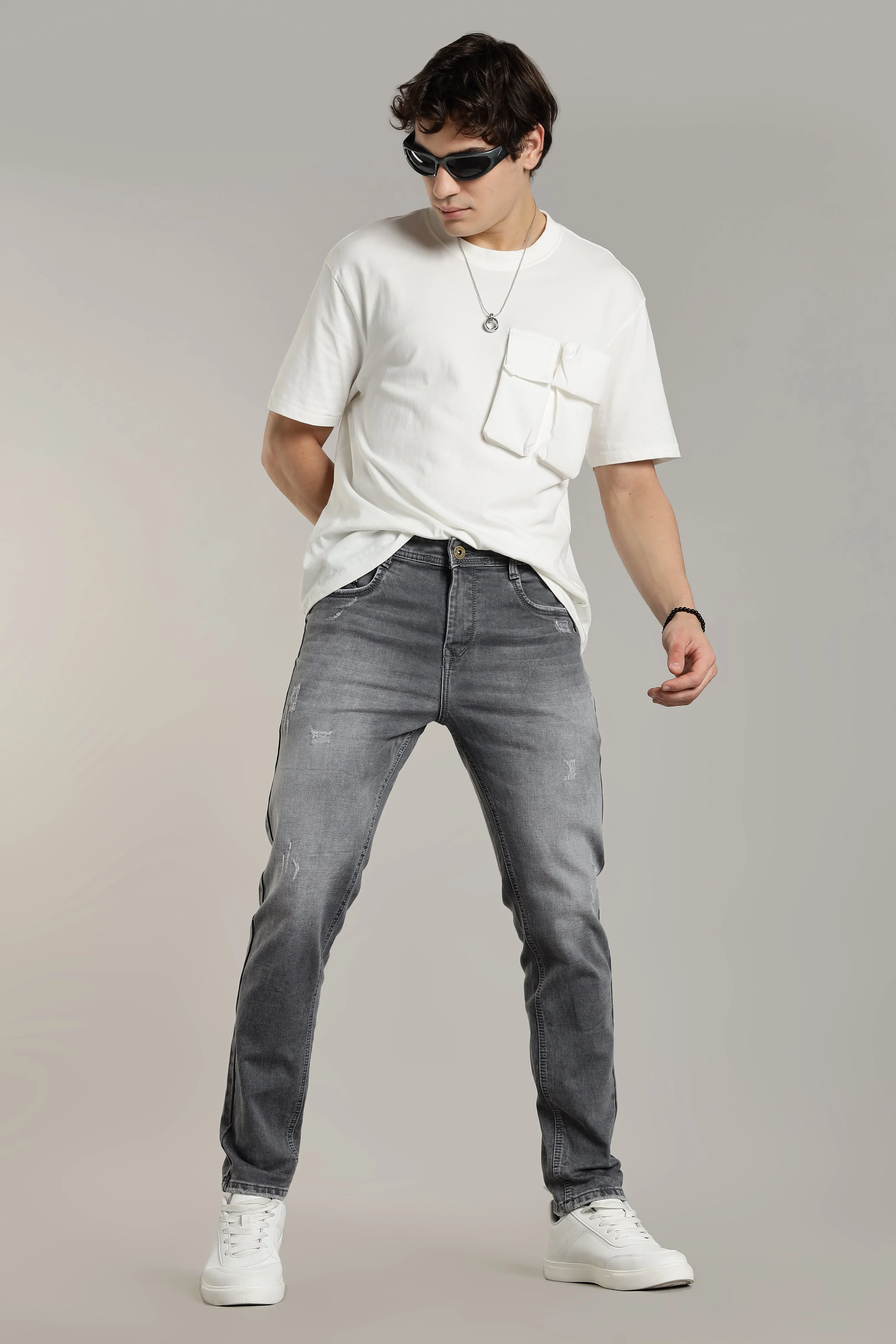 Men Smoke Grey Flint Jeans - Image 7