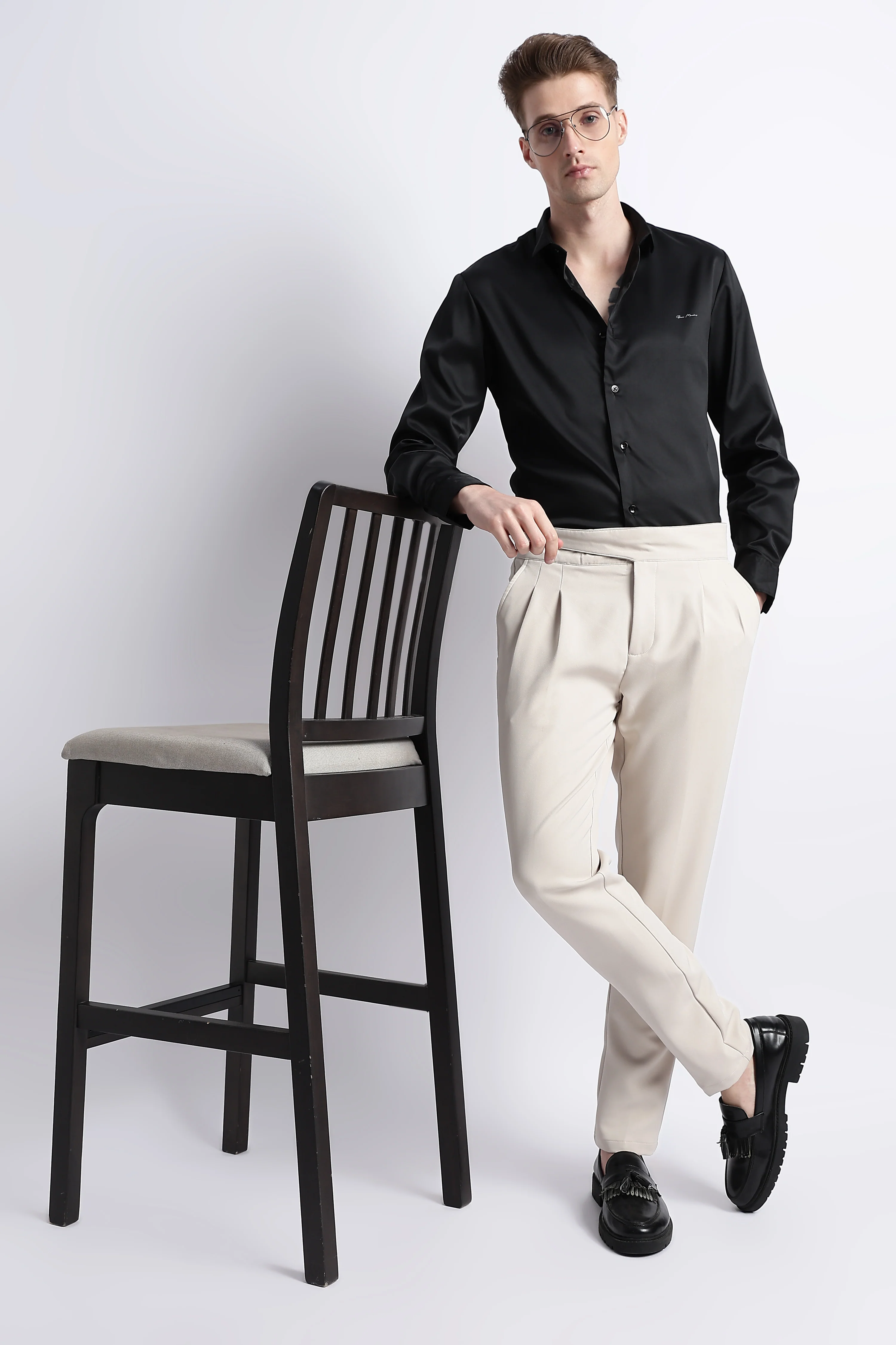 Men Smooth Satin Party Shirt - Image 5