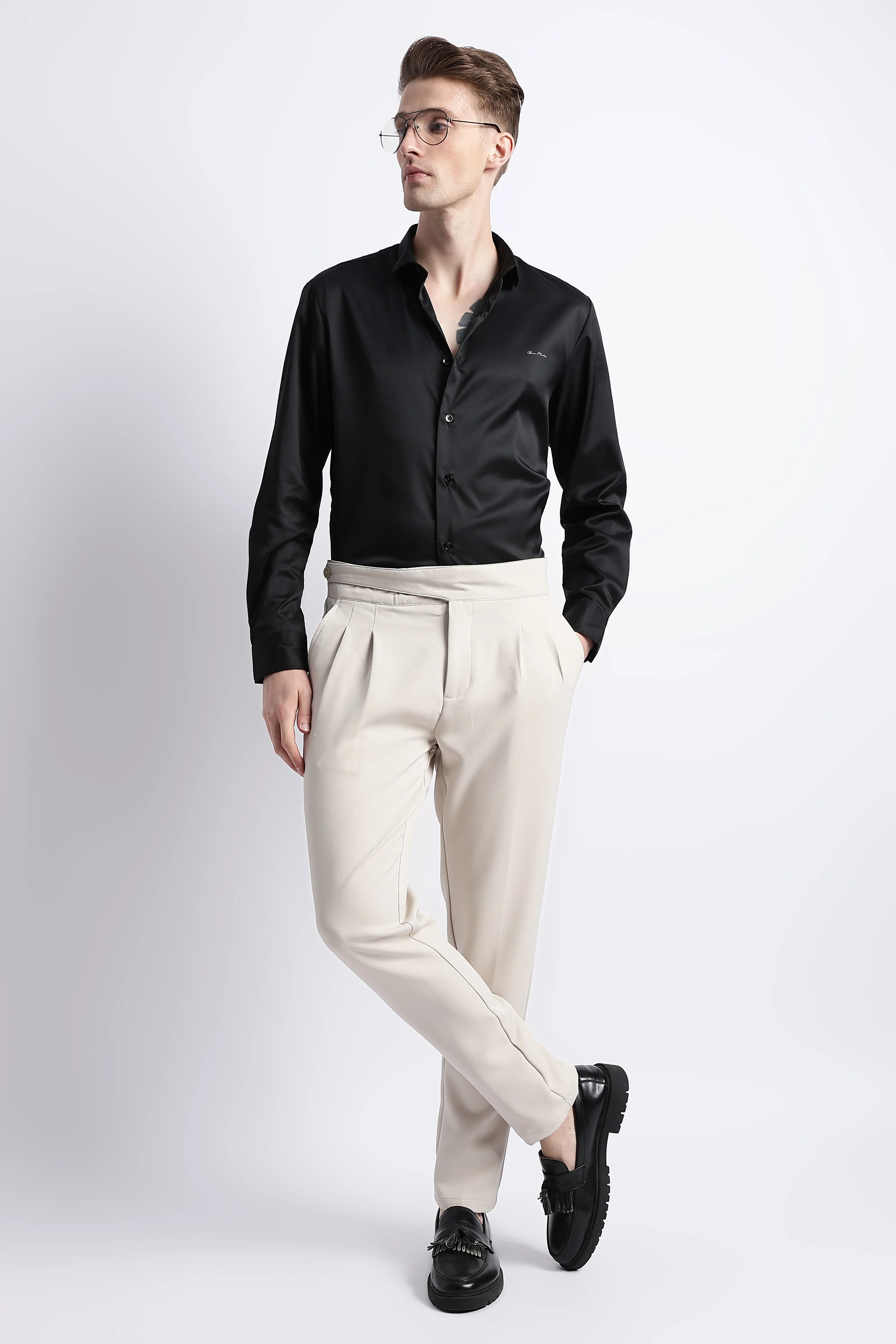 Men Smooth Satin Party Shirt - Image 6