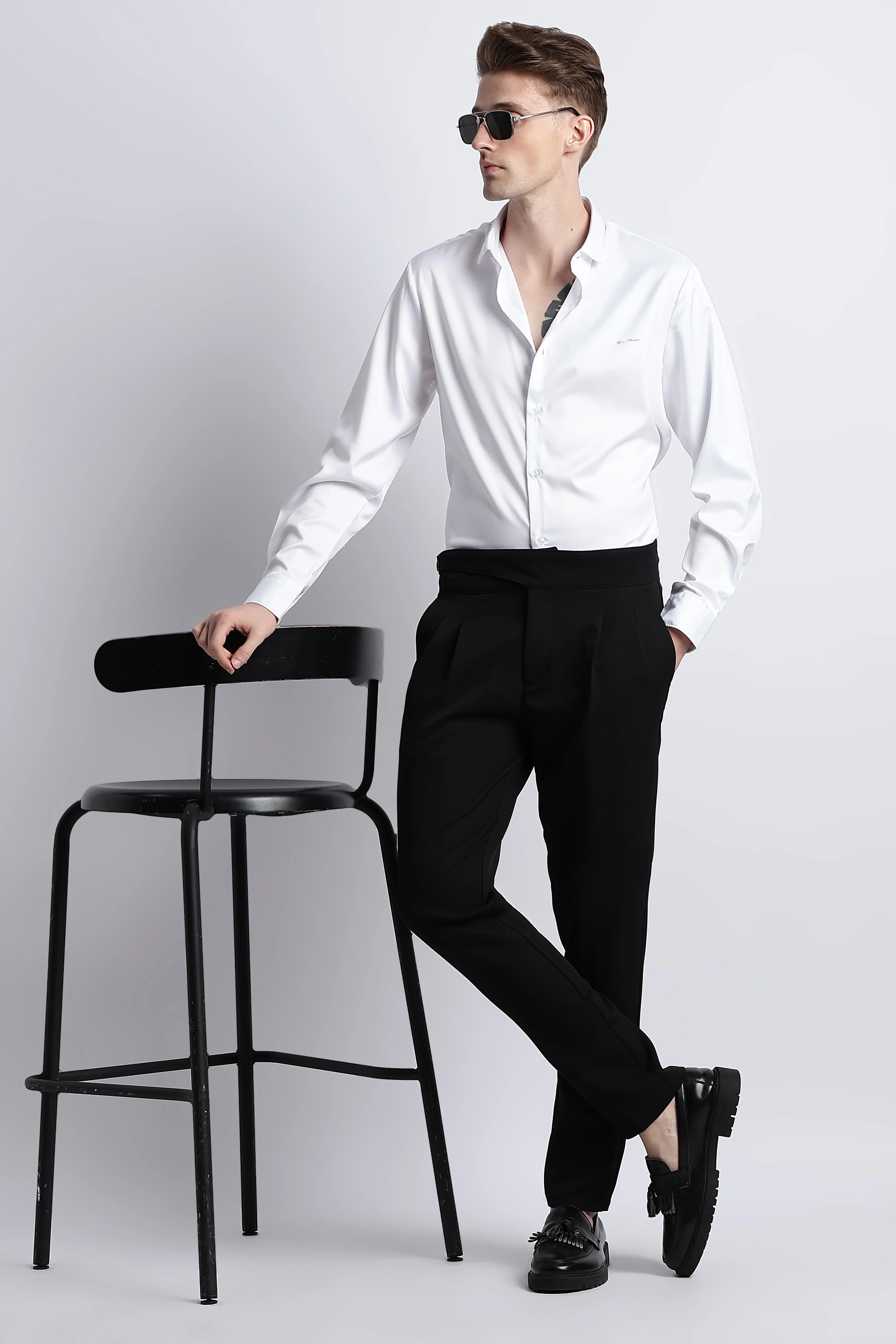 Men Smooth Satin Party Shirt - Image 2