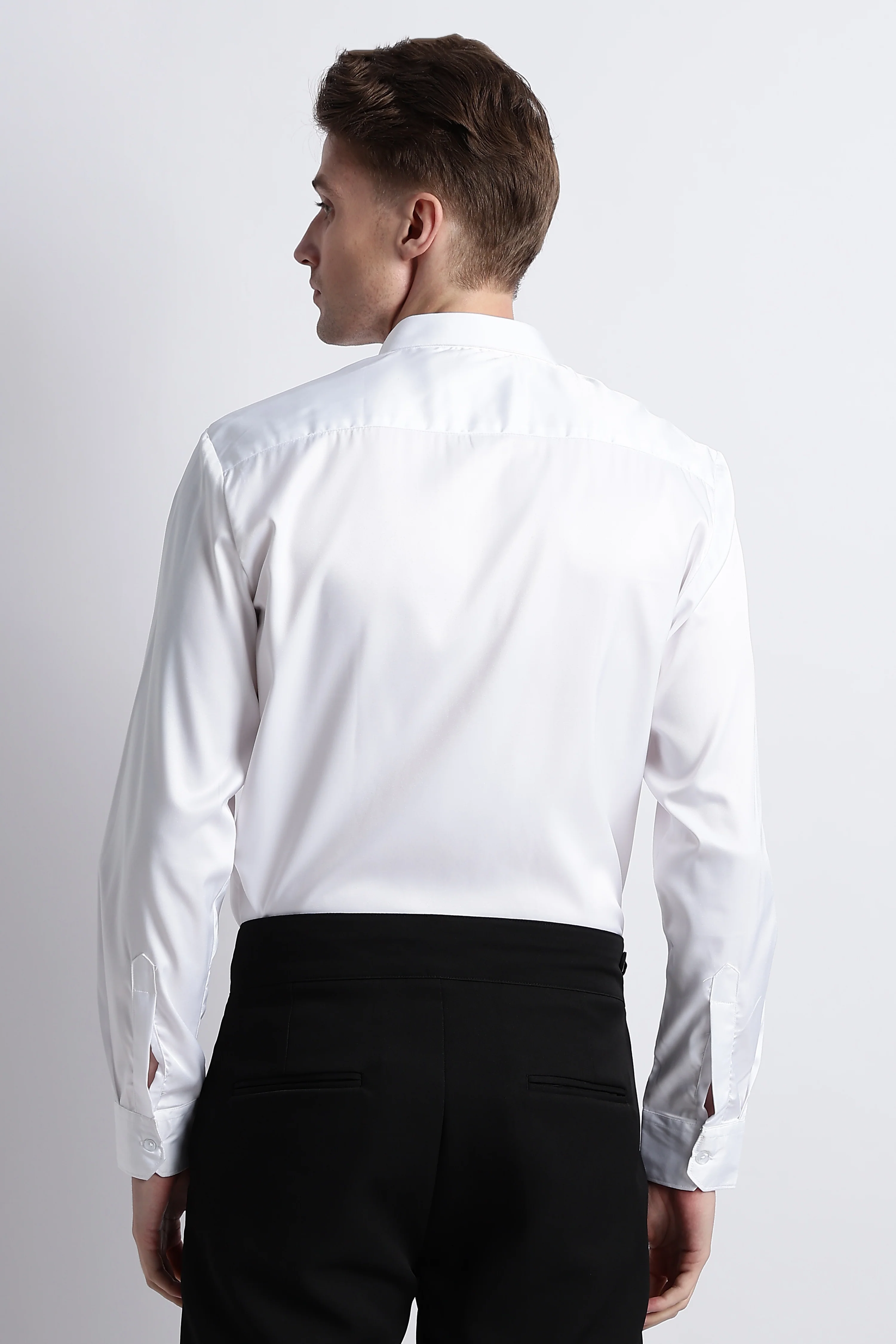 Men Smooth Satin Party Shirt - Image 3