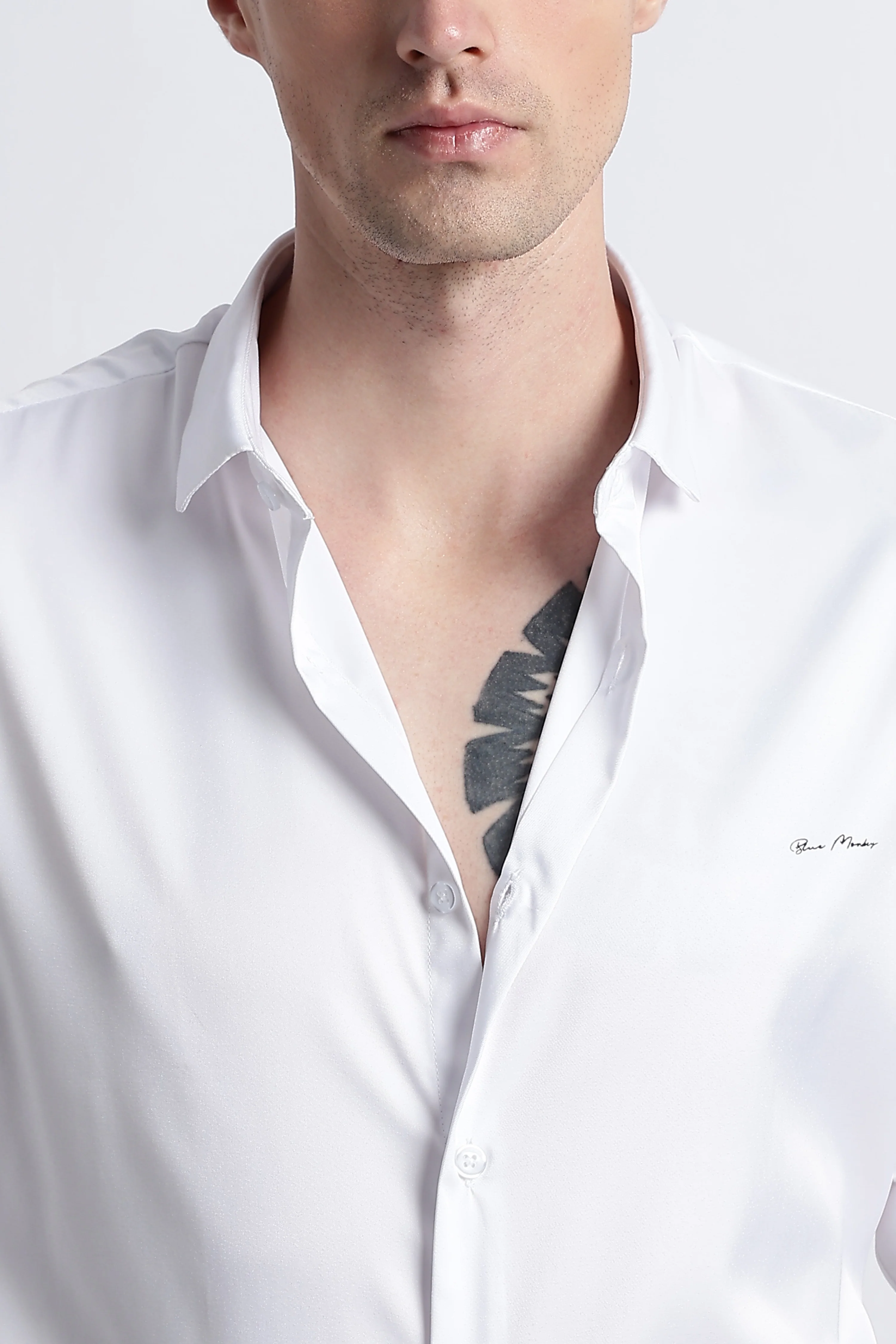 Men Smooth Satin Party Shirt - Image 5