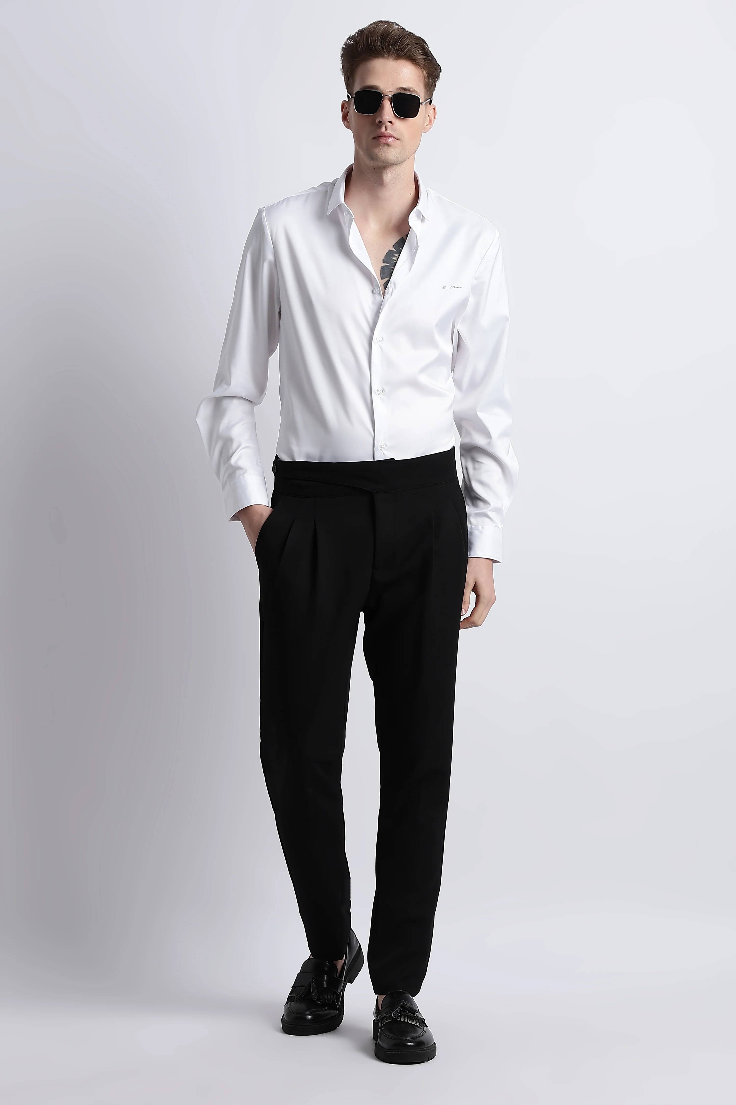 Men Smooth Satin Party Shirt - Image 7