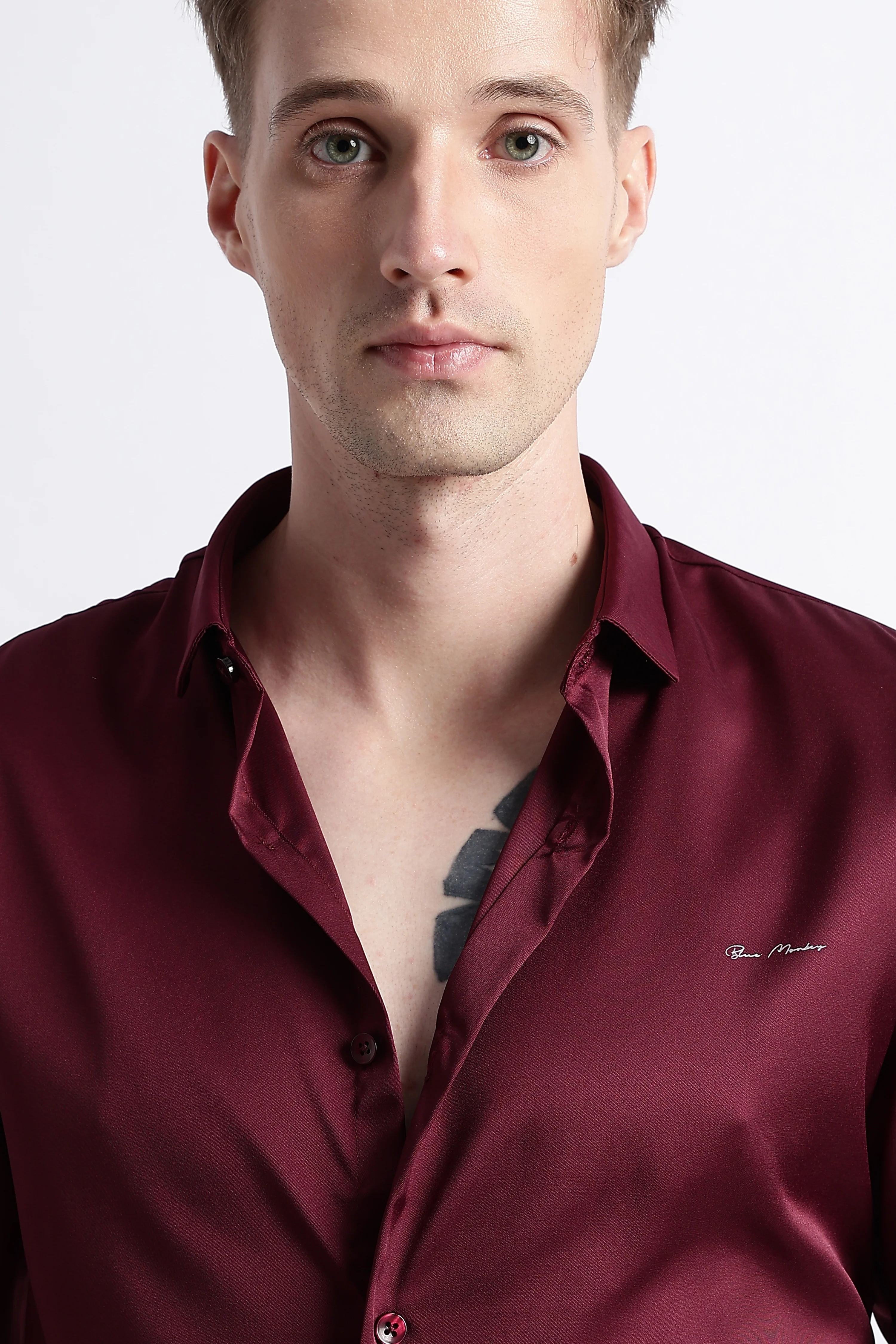 Men Smooth Satin Party Shirt - Image 7