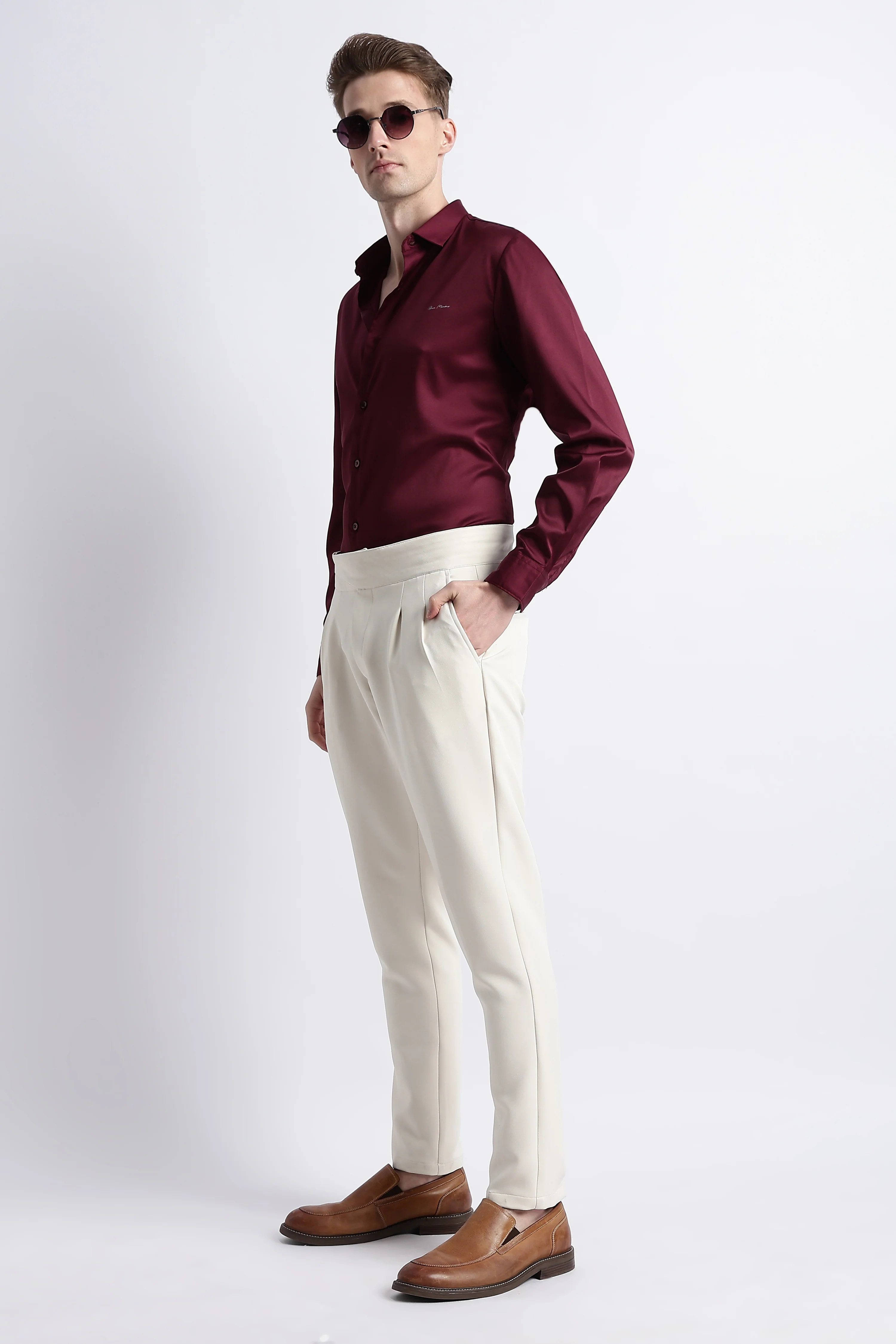 Men Smooth Satin Party Shirt - Image 8