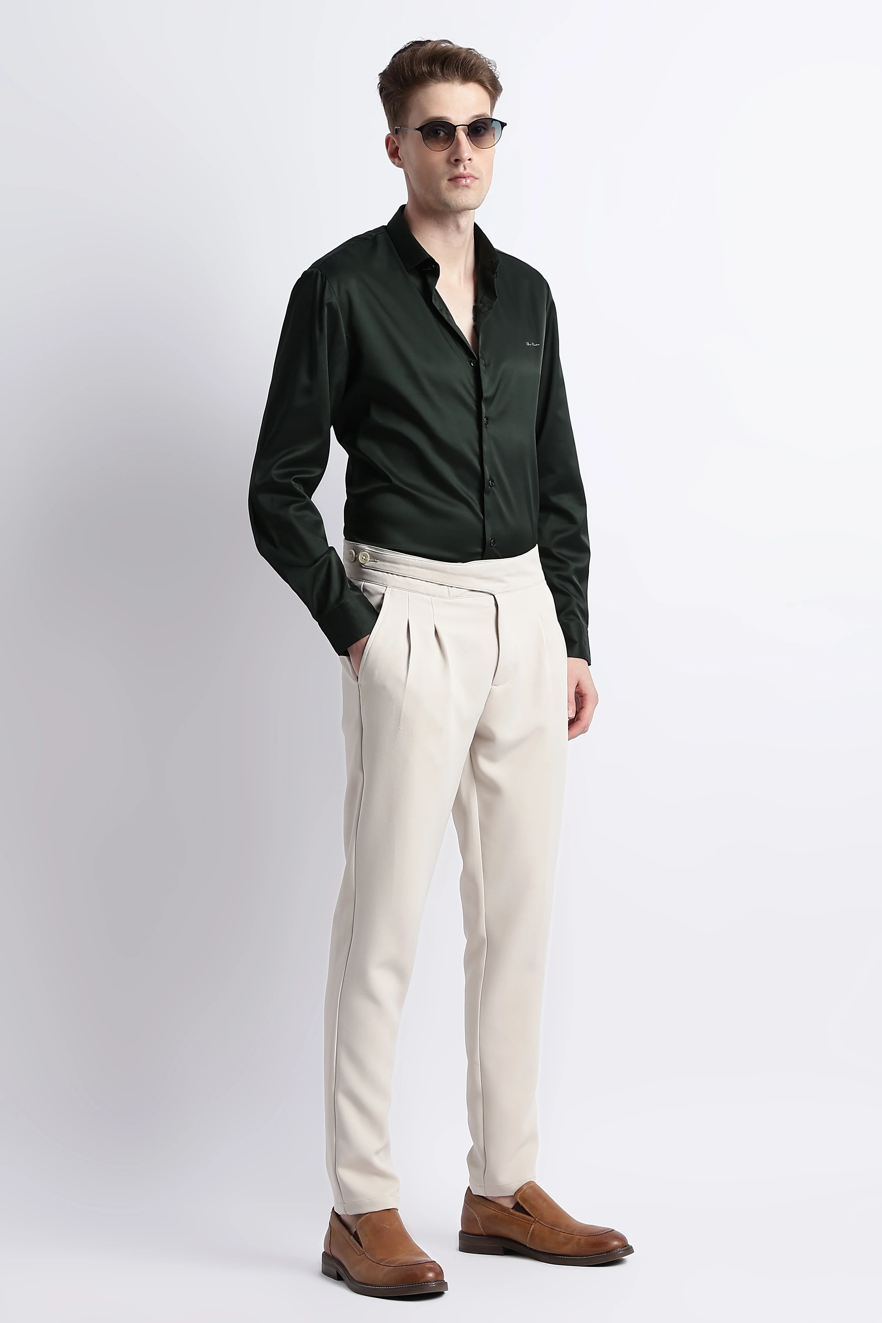 Men Smooth Satin Party Shirt - Image 7