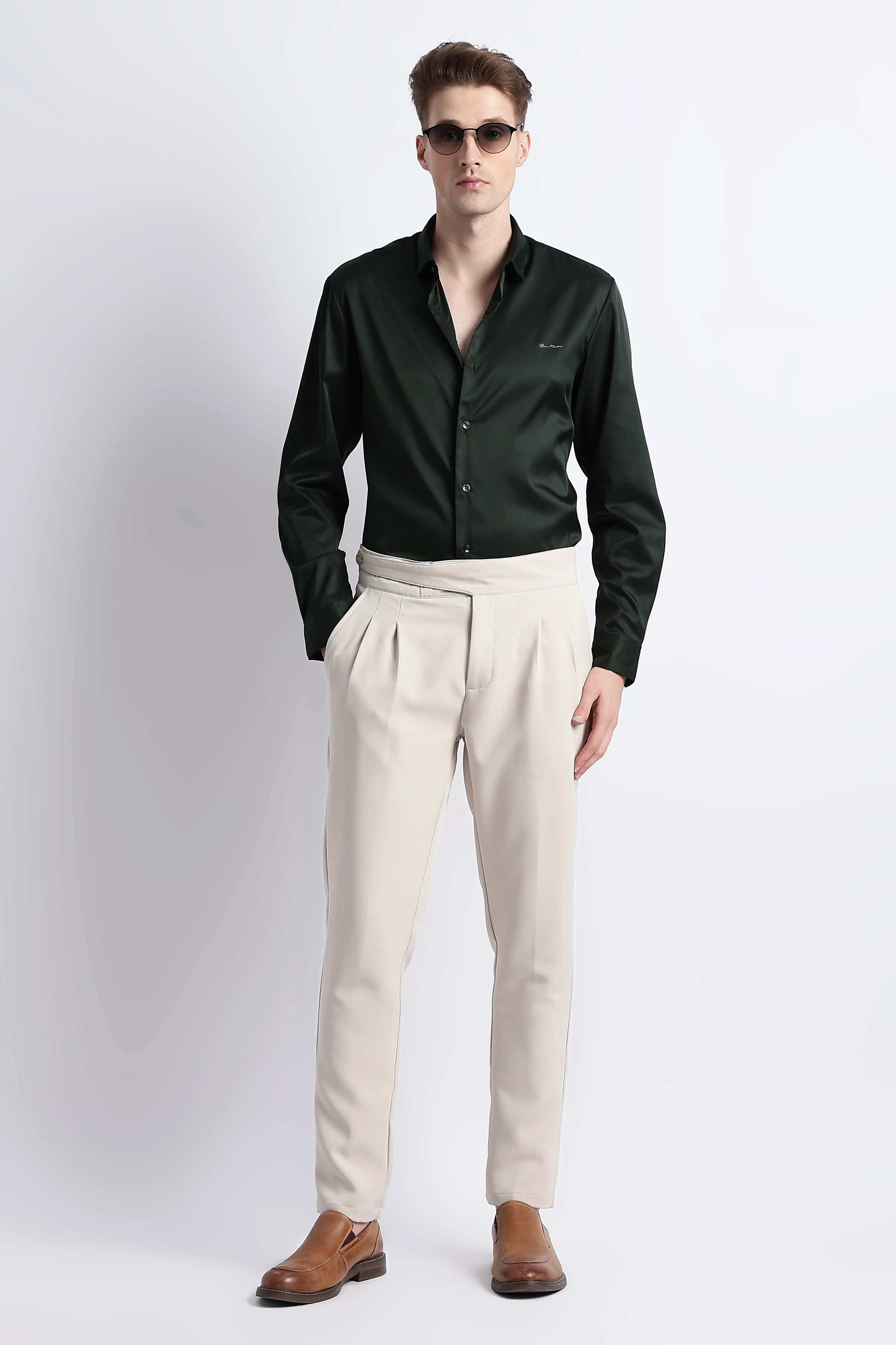 Men Smooth Satin Party Shirt - Image 8