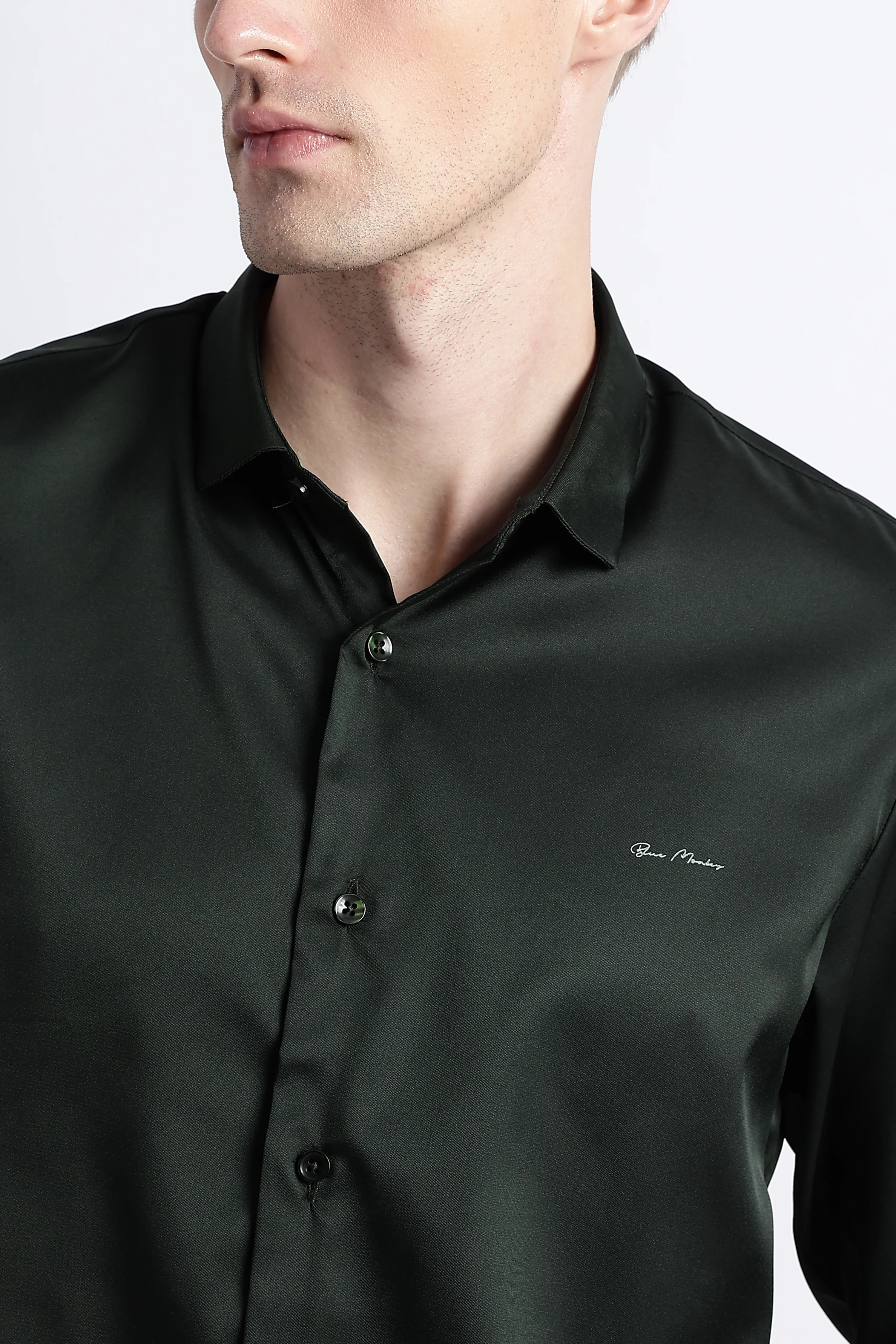 Men Smooth Satin Party Shirt - Image 9