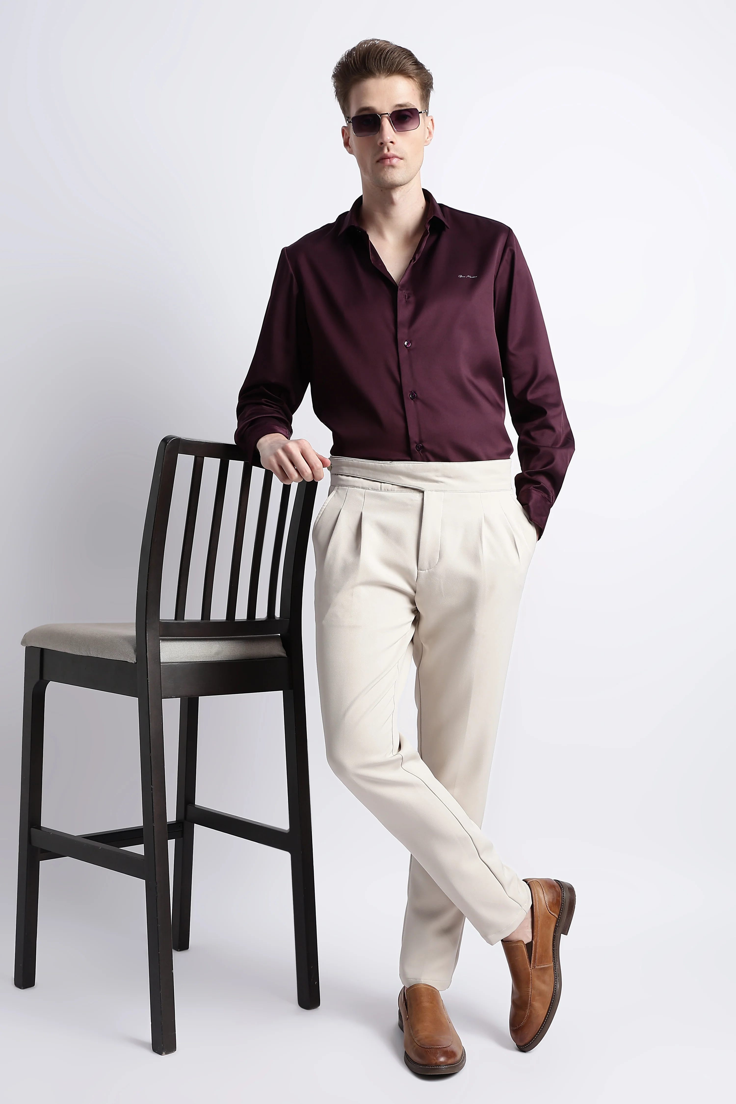 Men Smooth Satin Party Shirt - Image 7