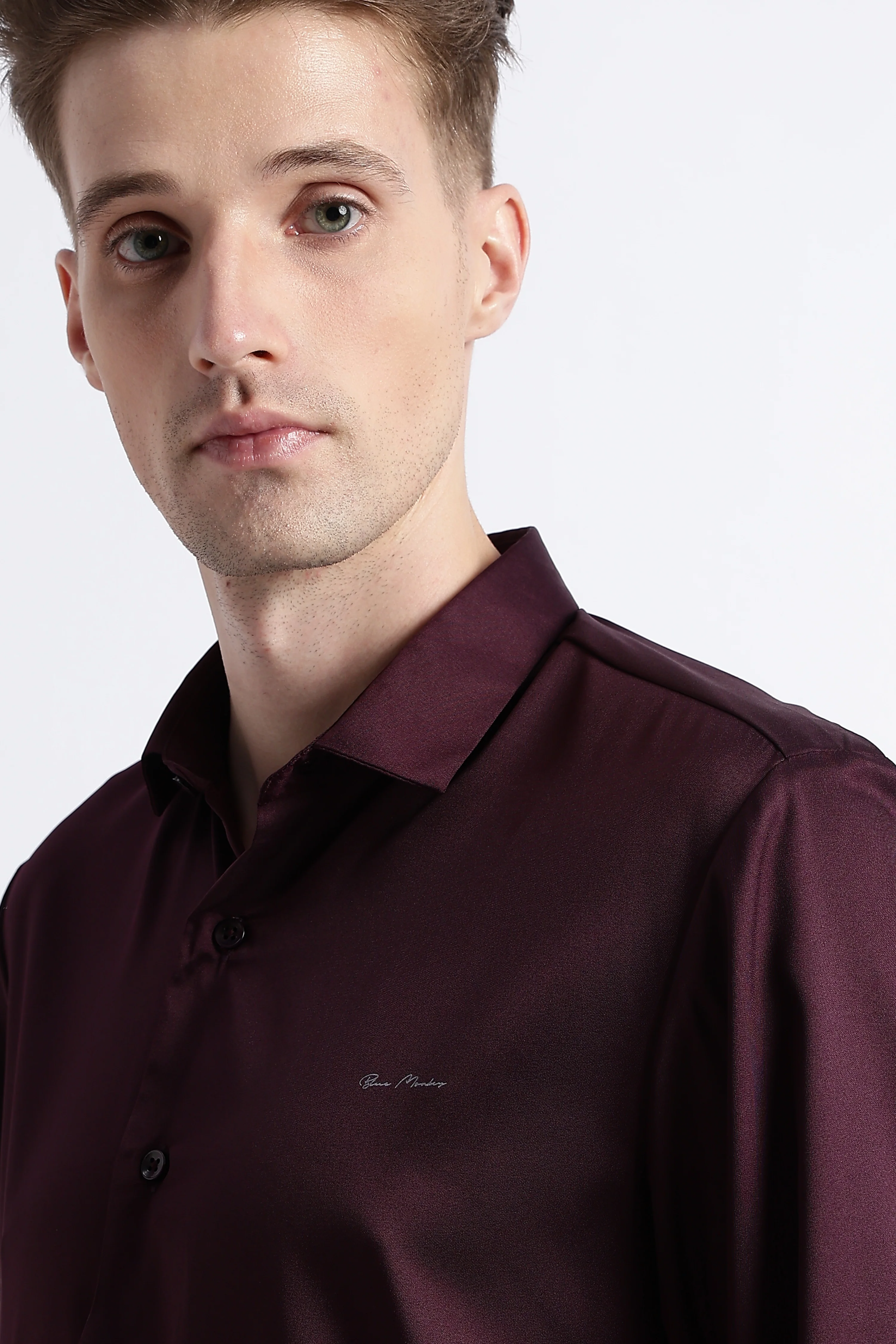 Men Smooth Satin Party Shirt - Image 9