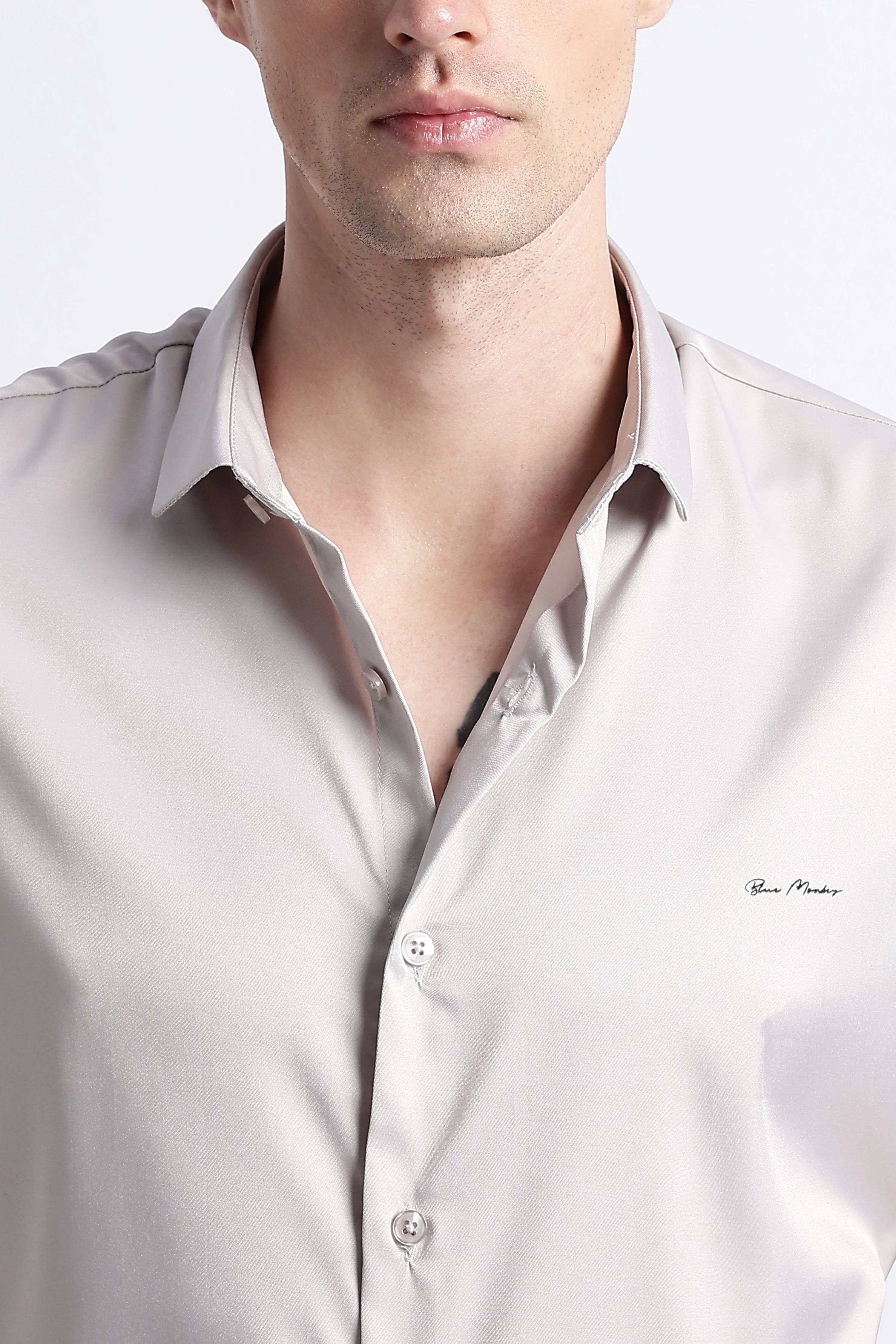 Men Smooth Satin Party Shirt - Image 8