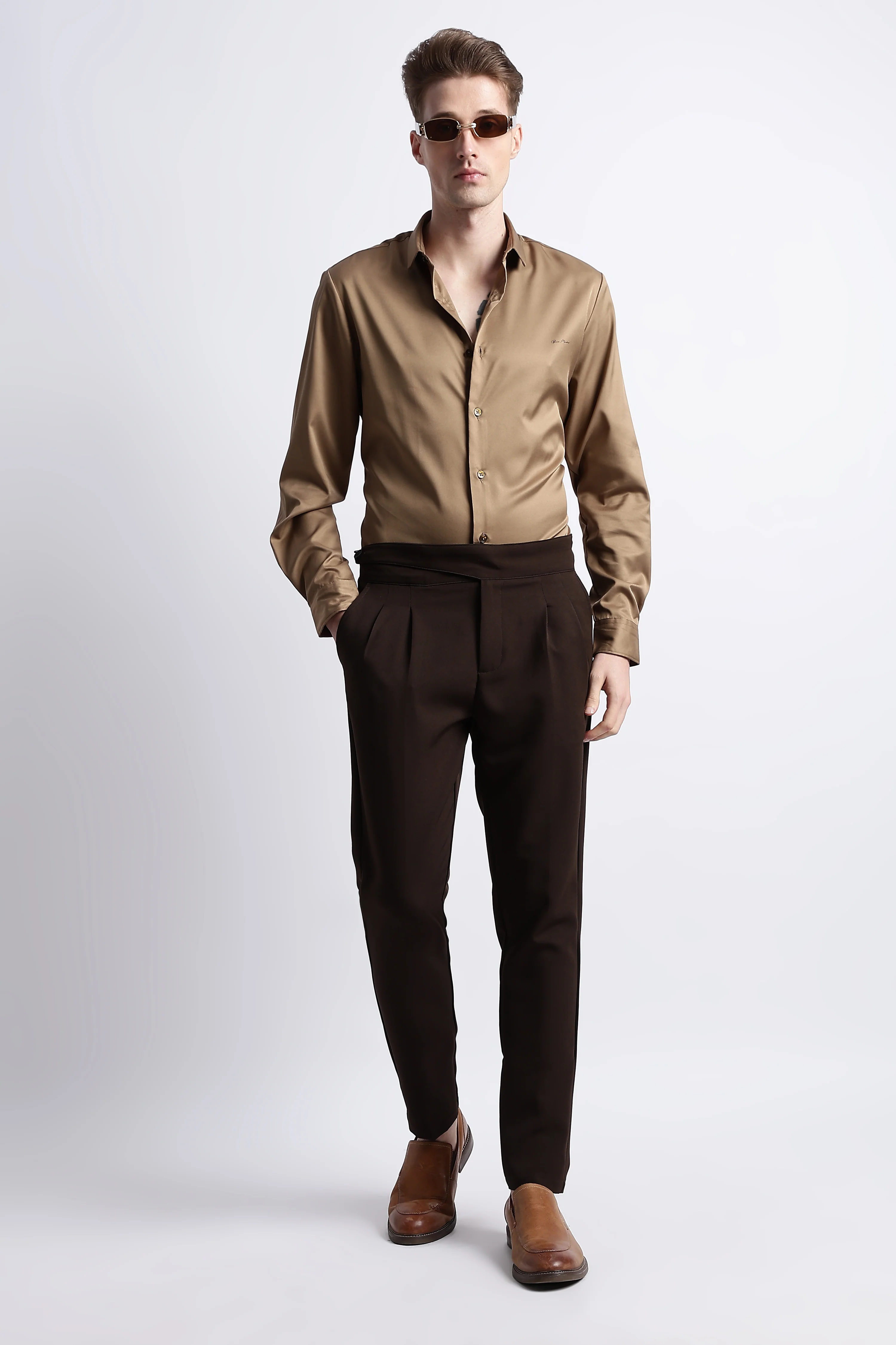 Men Smooth Satin Party Shirt - Image 3