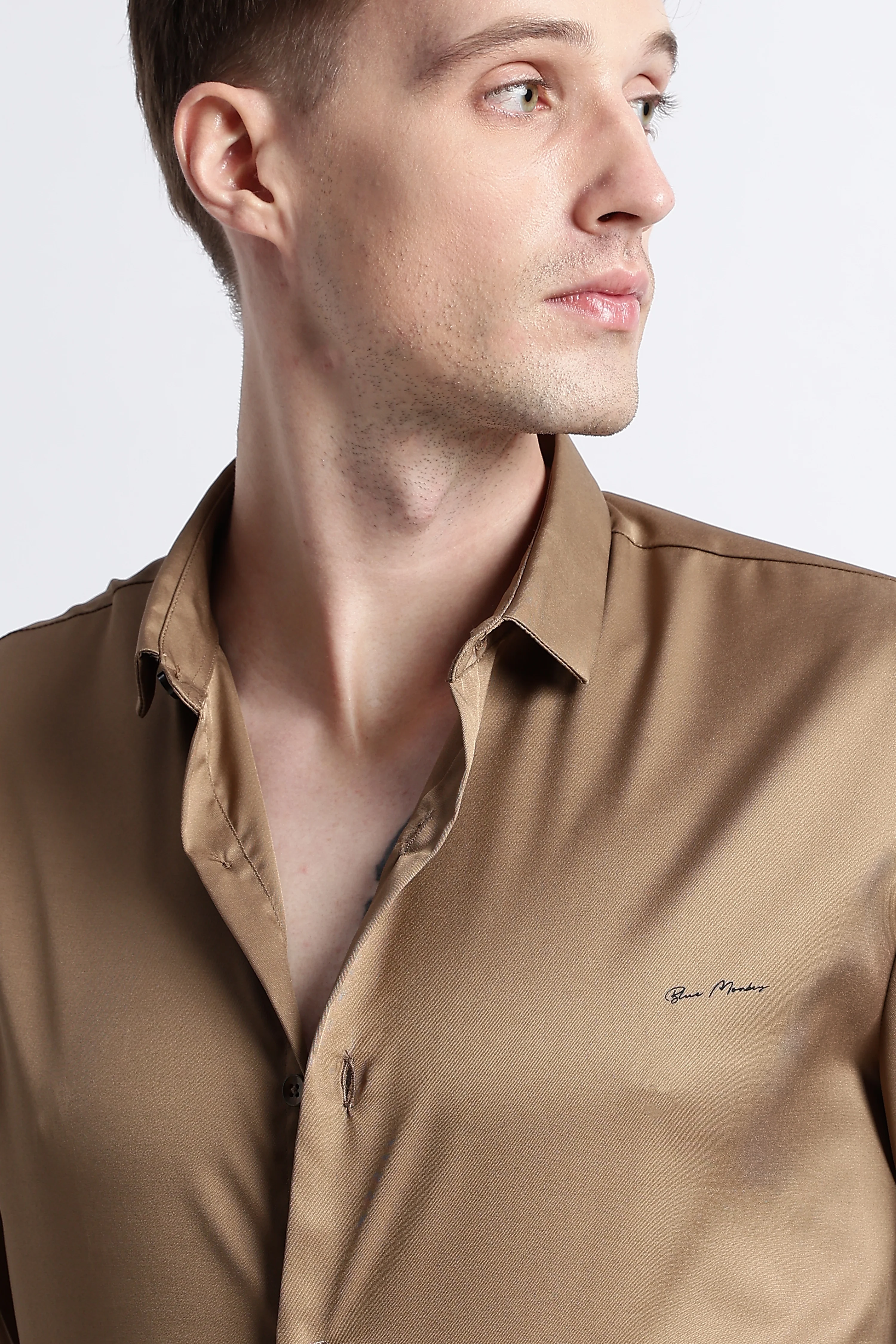 Men Smooth Satin Party Shirt - Image 5