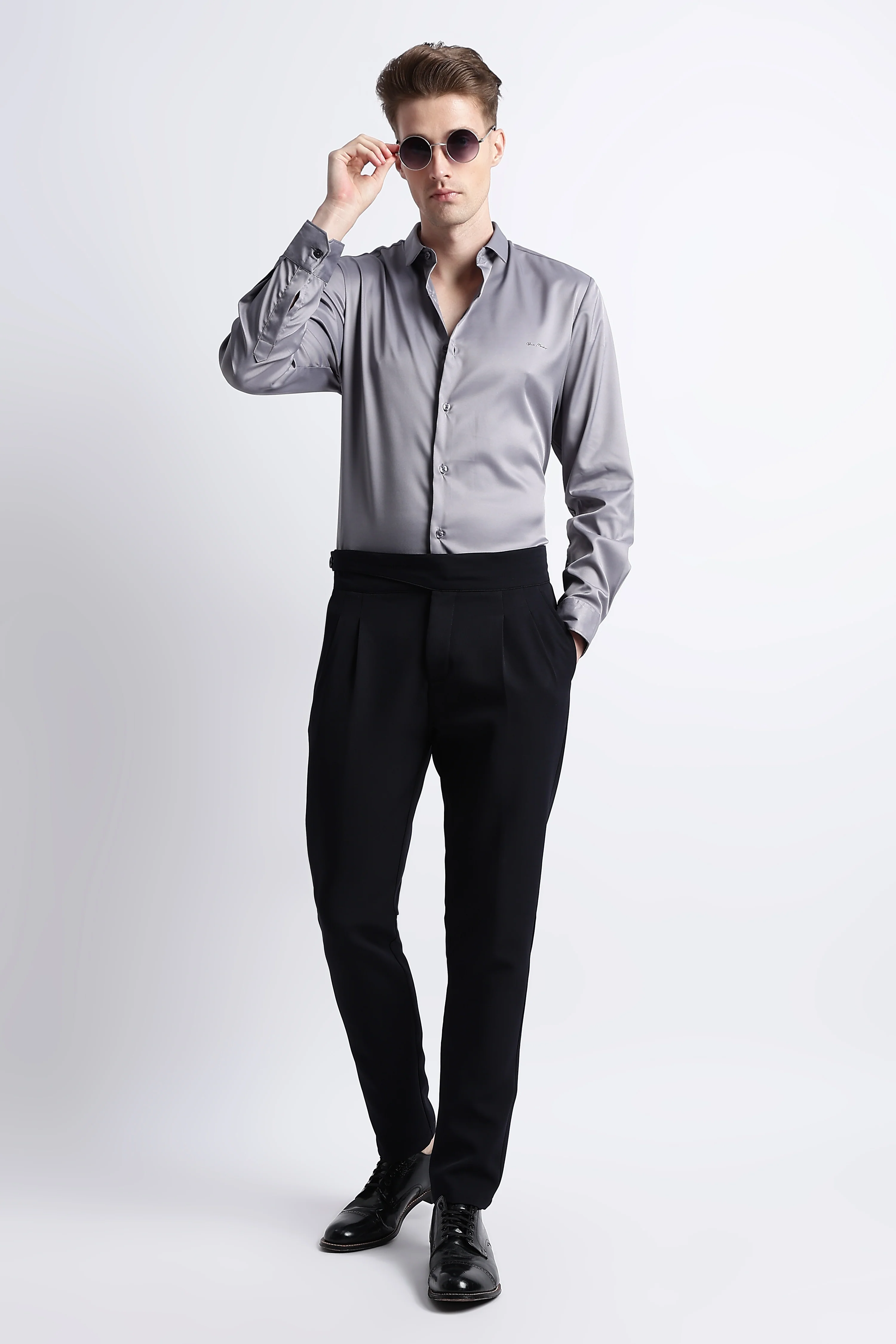 Men Smooth Satin Party Shirt - Image 4