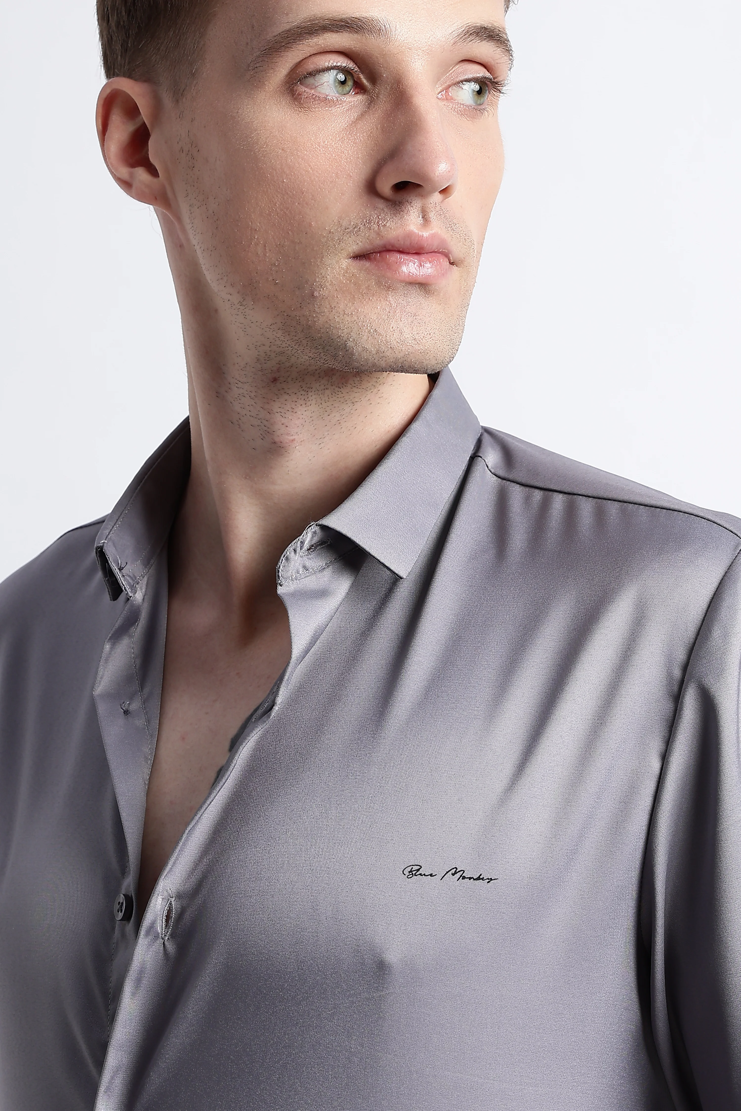 Men Smooth Satin Party Shirt - Image 6