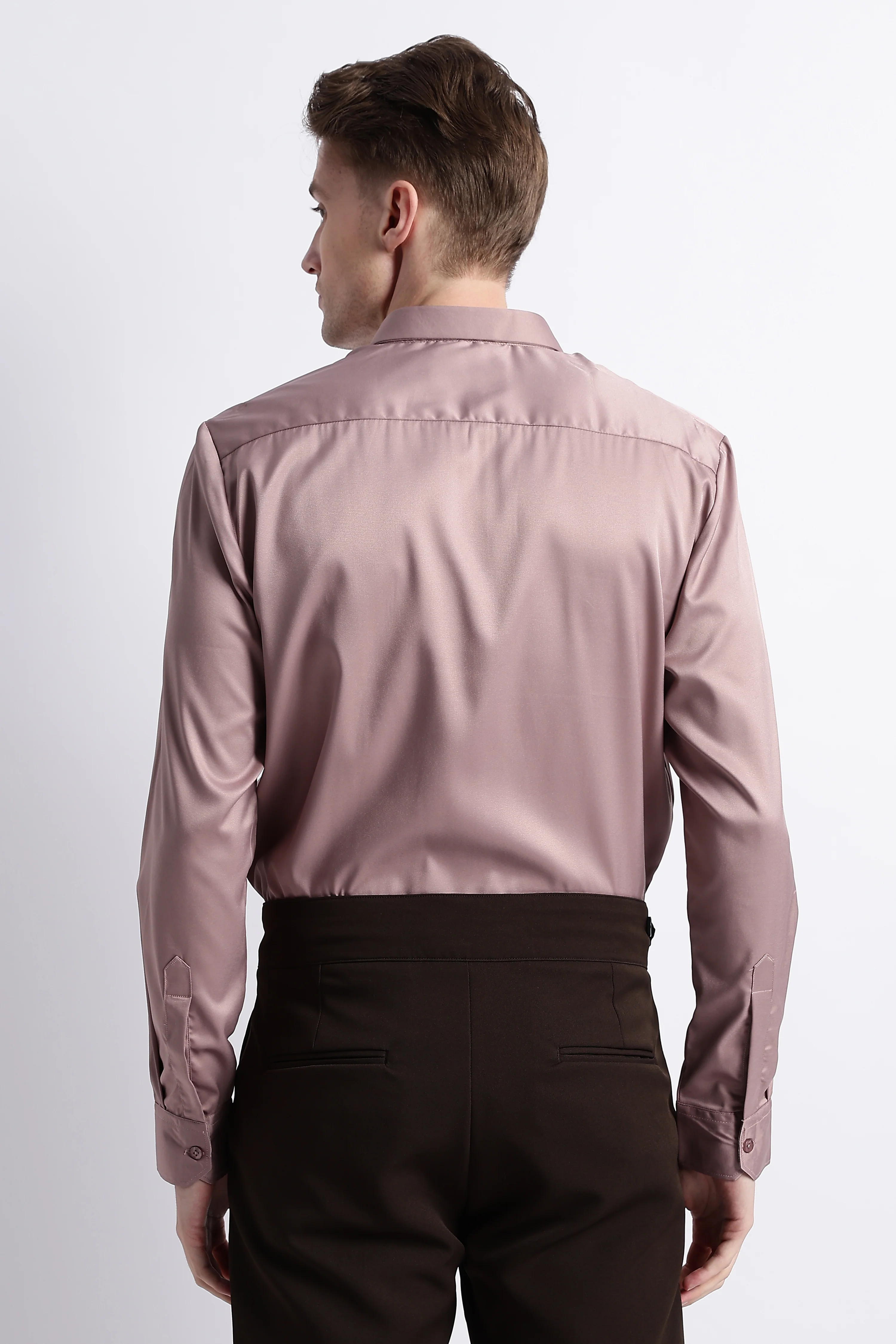 Men Smooth Satin Party Shirt - Image 5