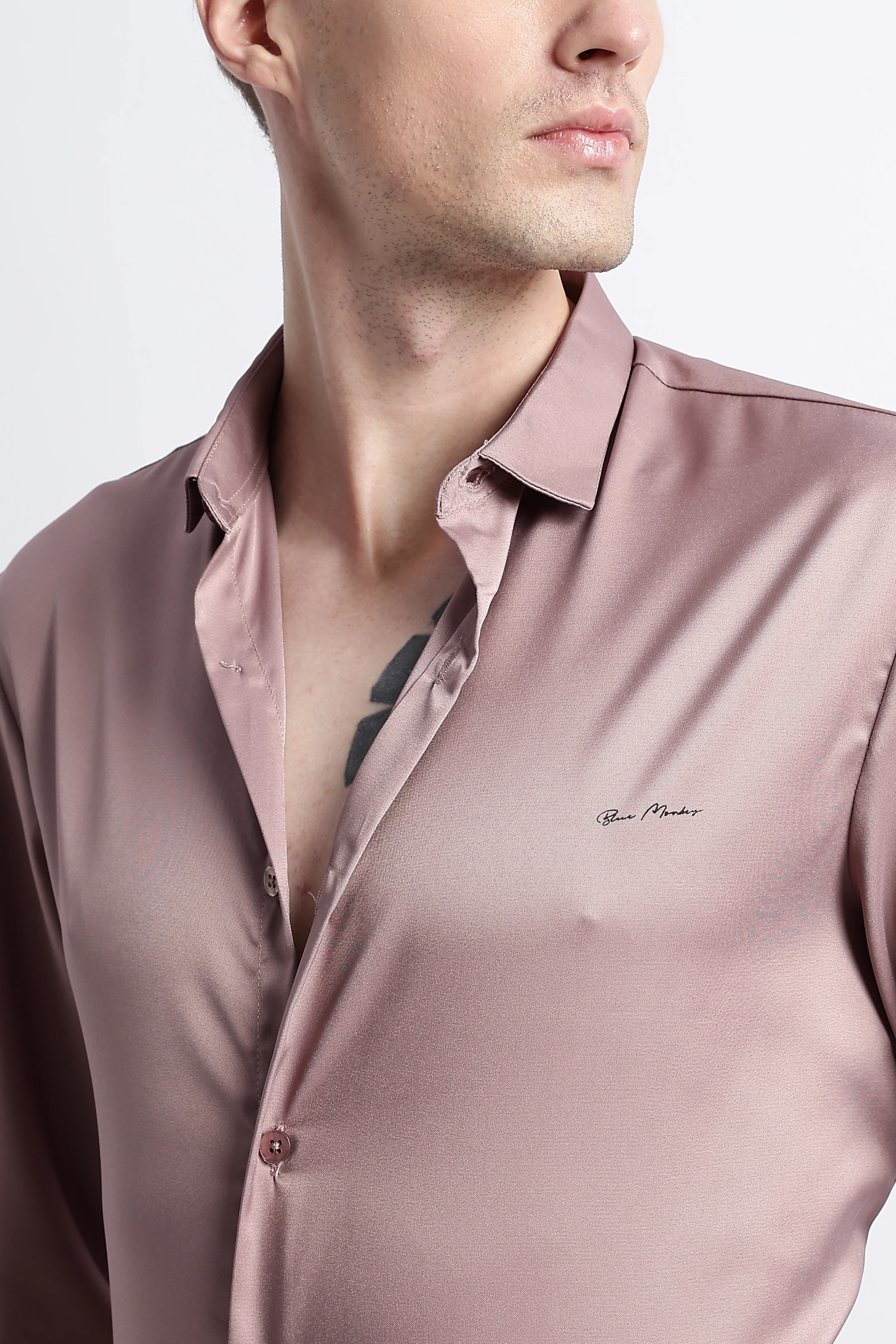 Men Smooth Satin Party Shirt - Image 6