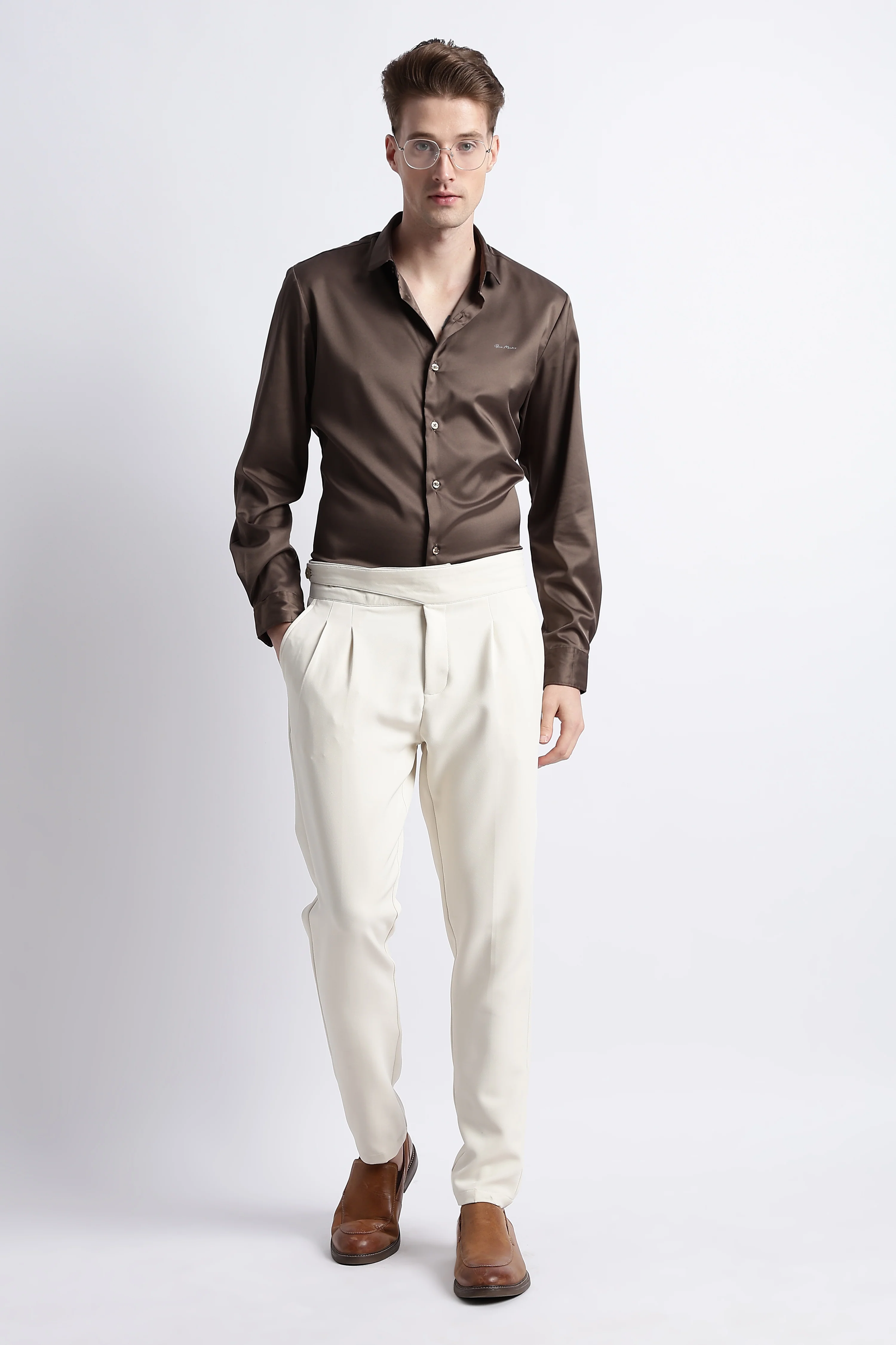 Men Smooth Satin Party Shirt - Image 10