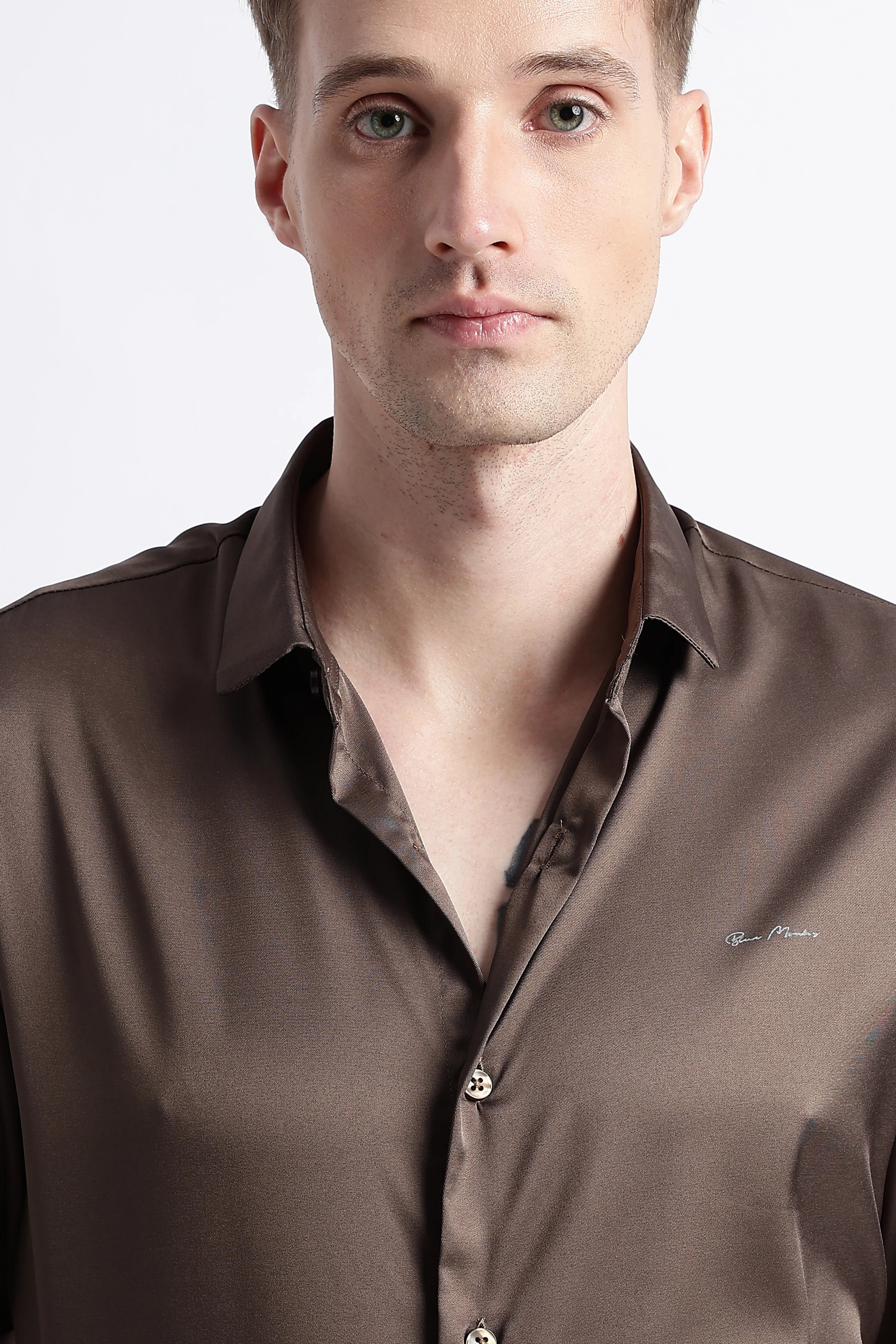 Men Smooth Satin Party Shirt - Image 4