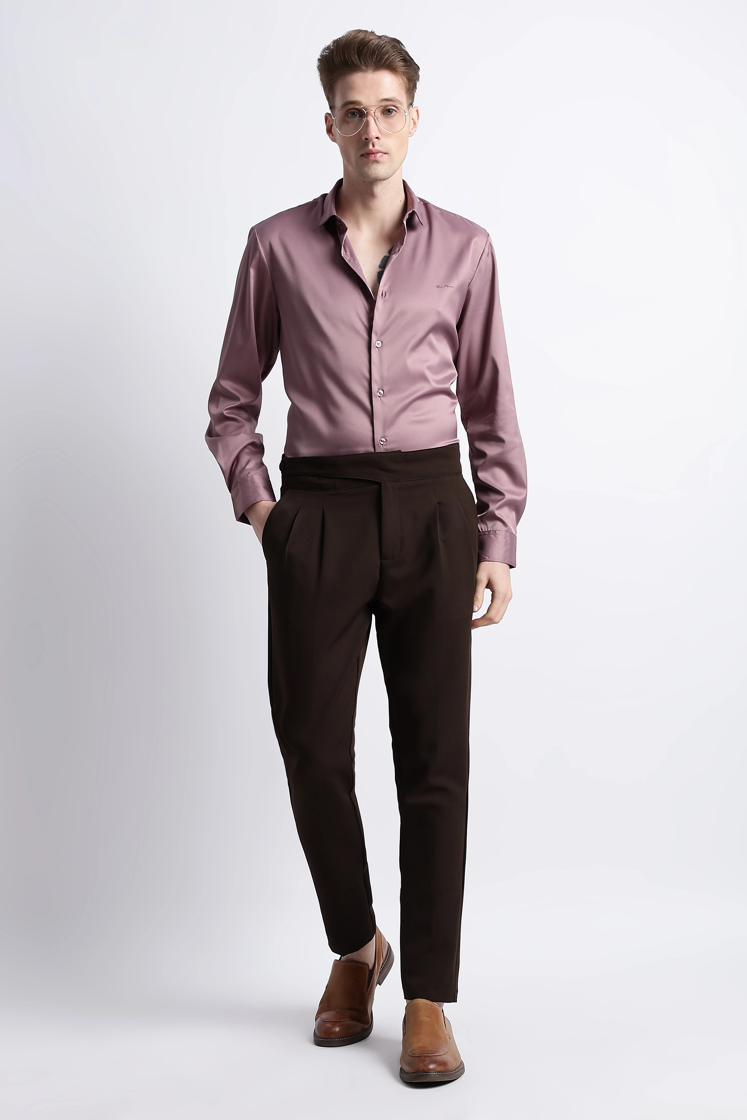 Men Smooth Satin Party Shirt - Image 9