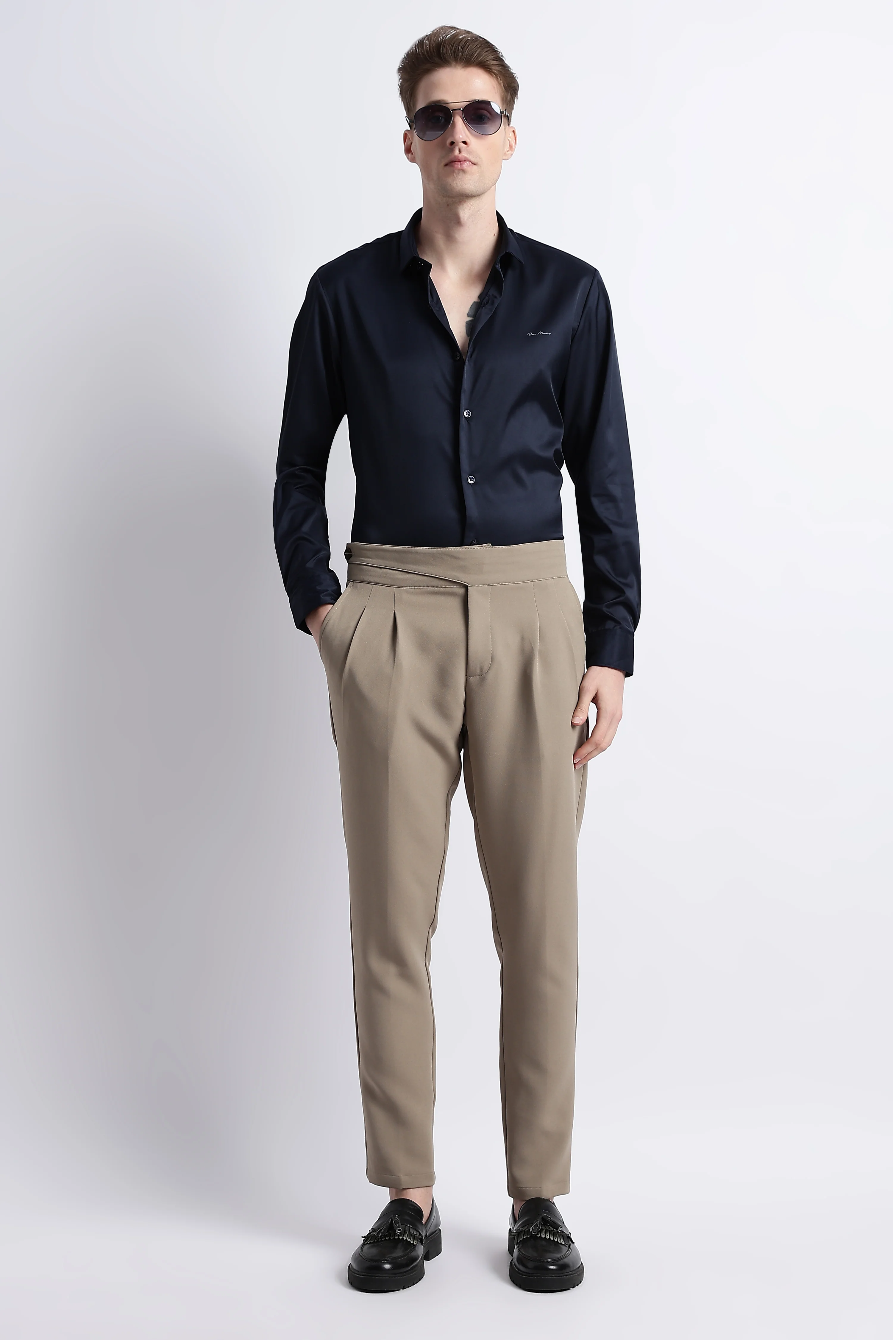 Men Smooth Satin Party Shirt - Image 3