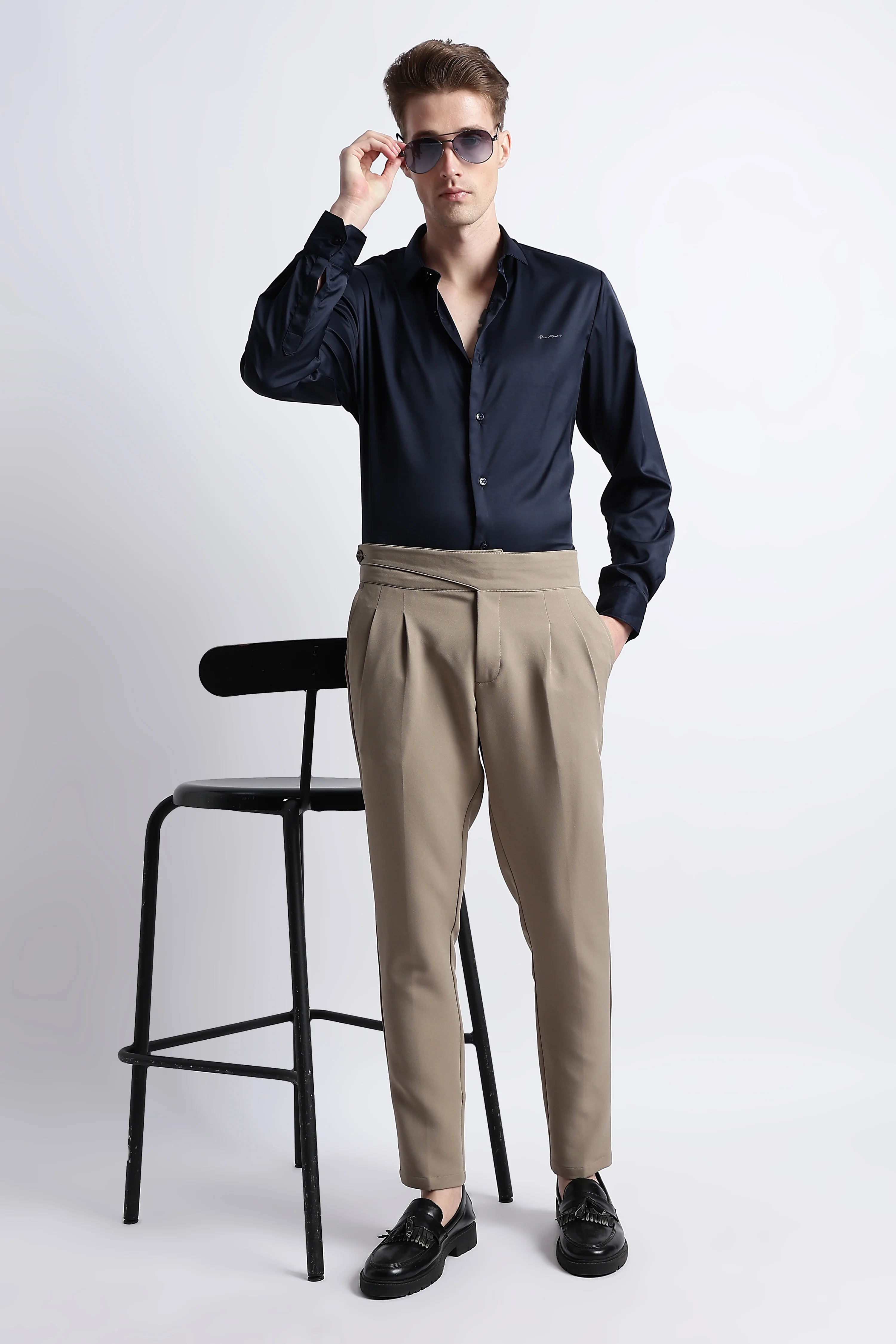 Men Smooth Satin Party Shirt - Image 9