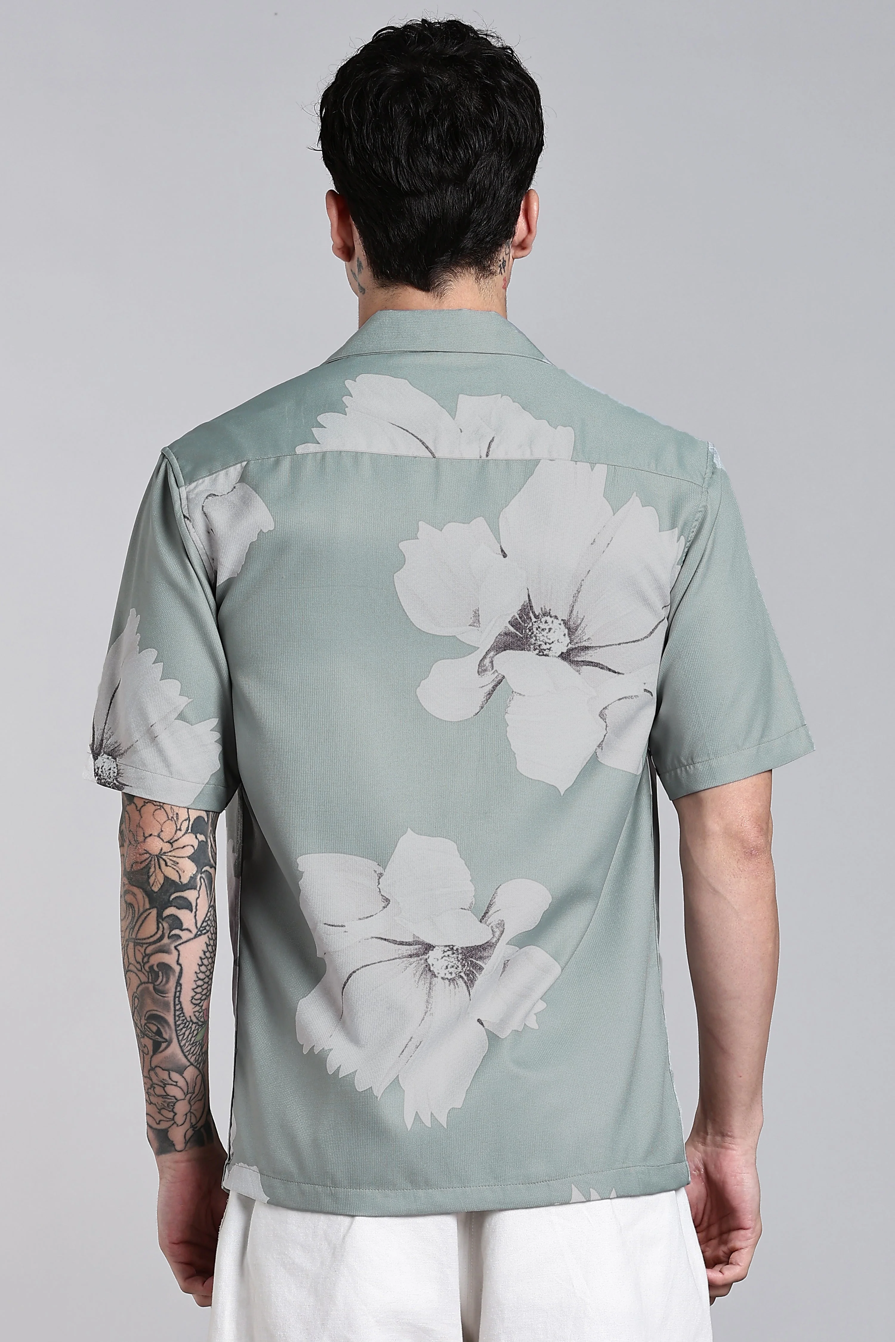 Men Solano Green Floral Shirt - Image 2