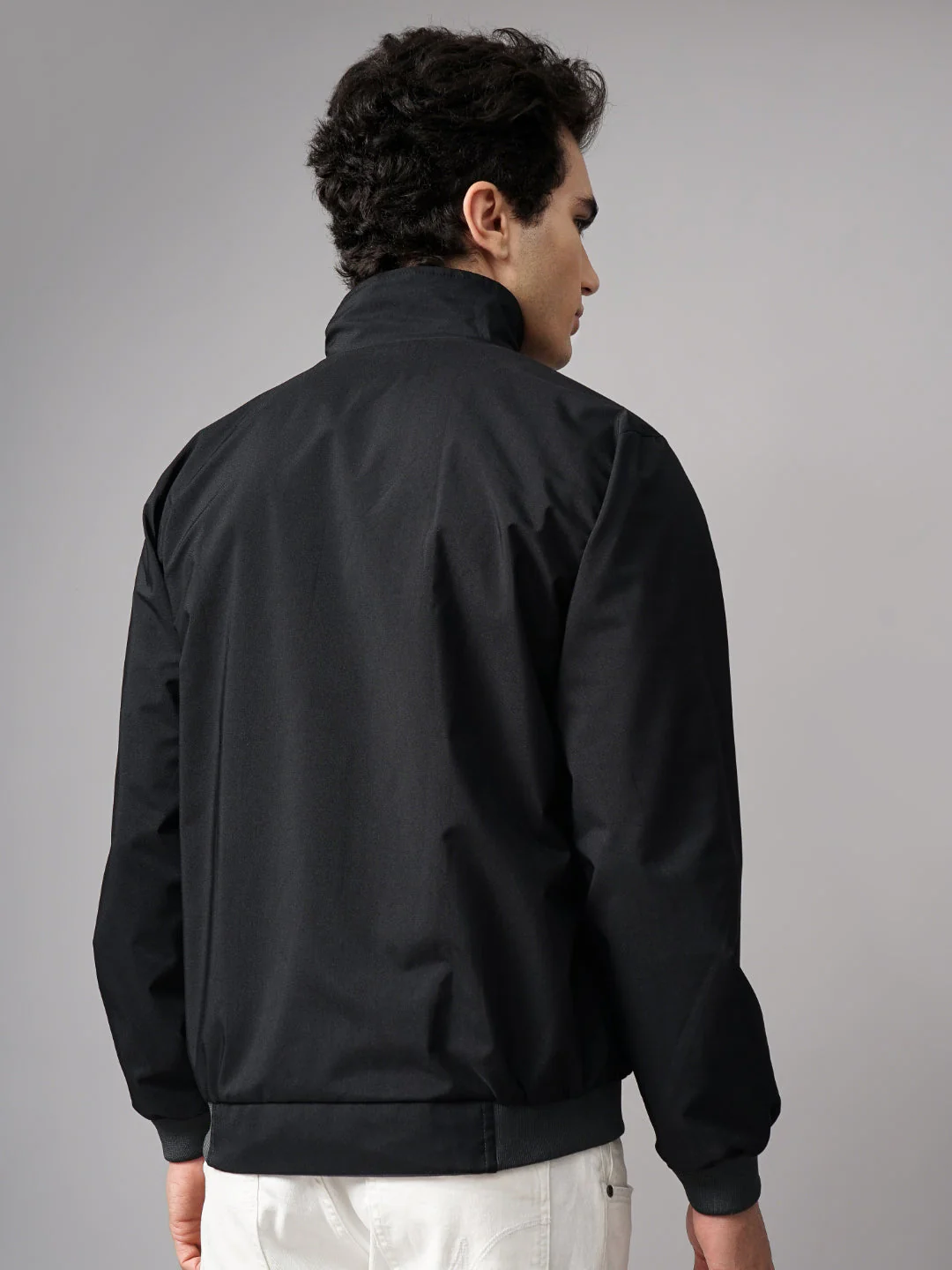 Men Solid Black Sweatshirt - Image 8