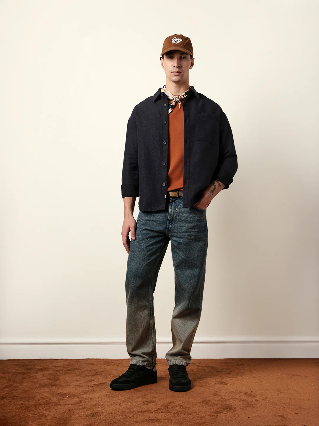 Men Solid Casual Full-Sleeve Shirt - Image 2