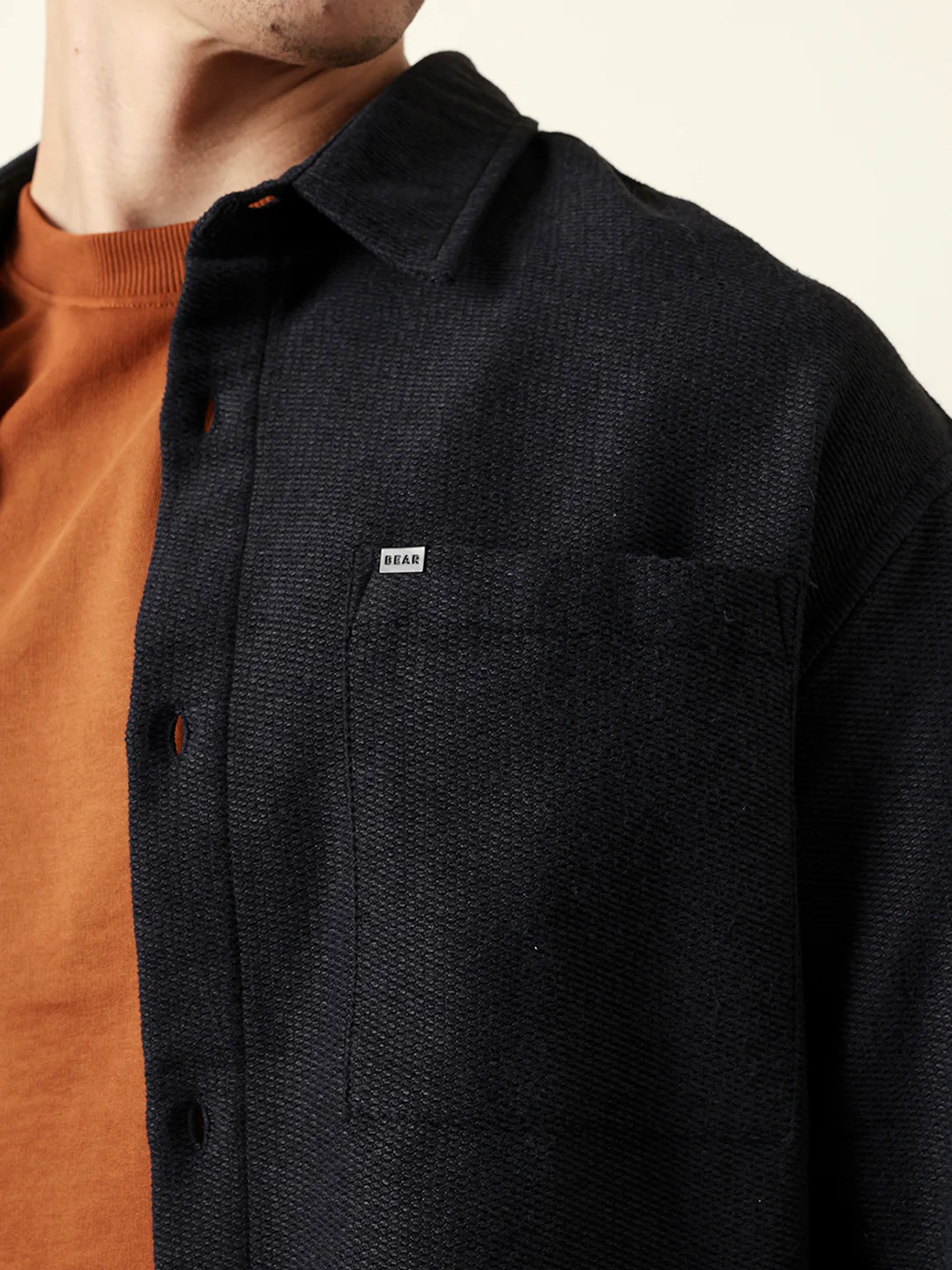Men Solid Casual Full-Sleeve Shirt - Image 6