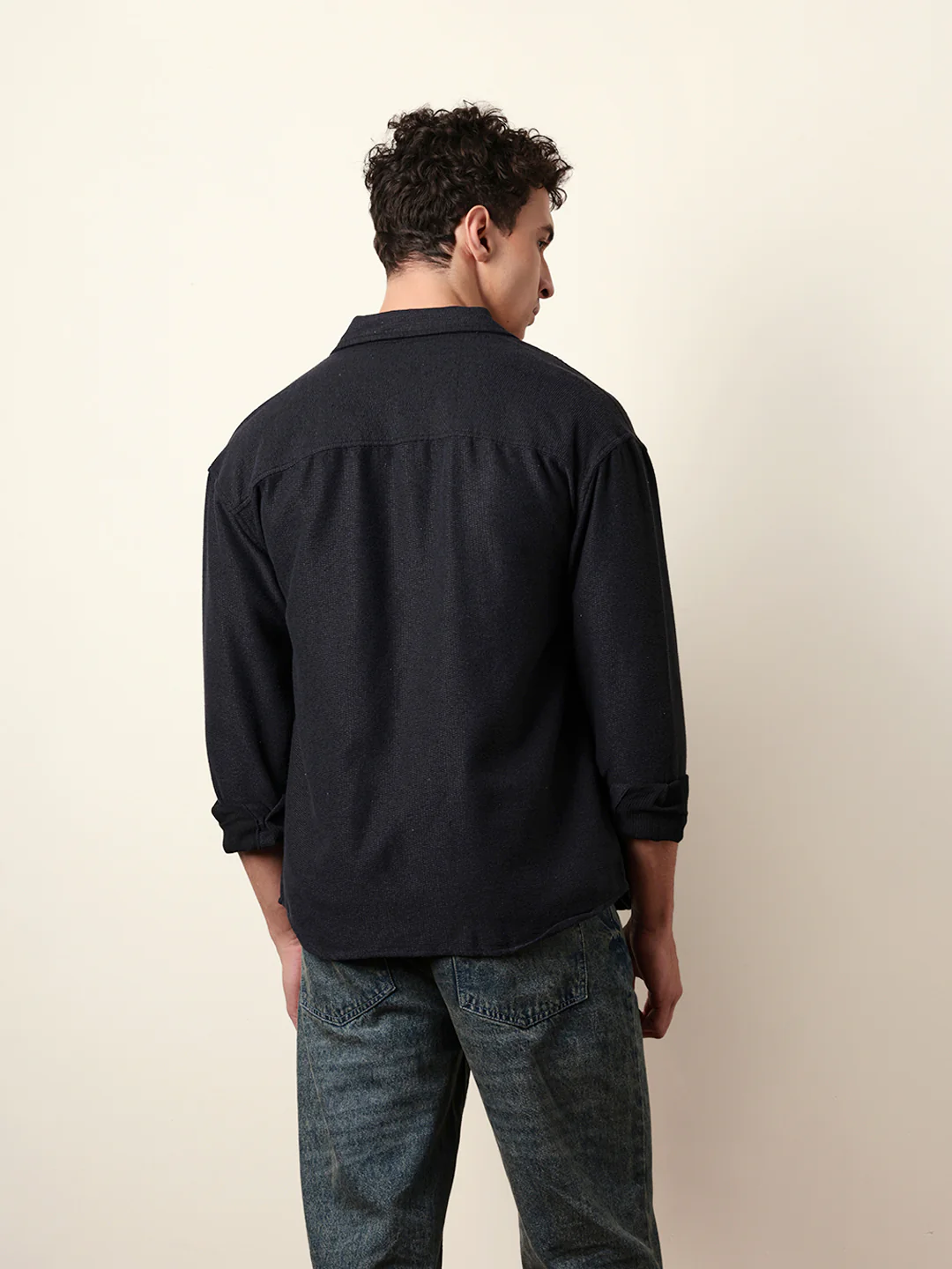 Men Solid Casual Full-Sleeve Shirt - Image 7