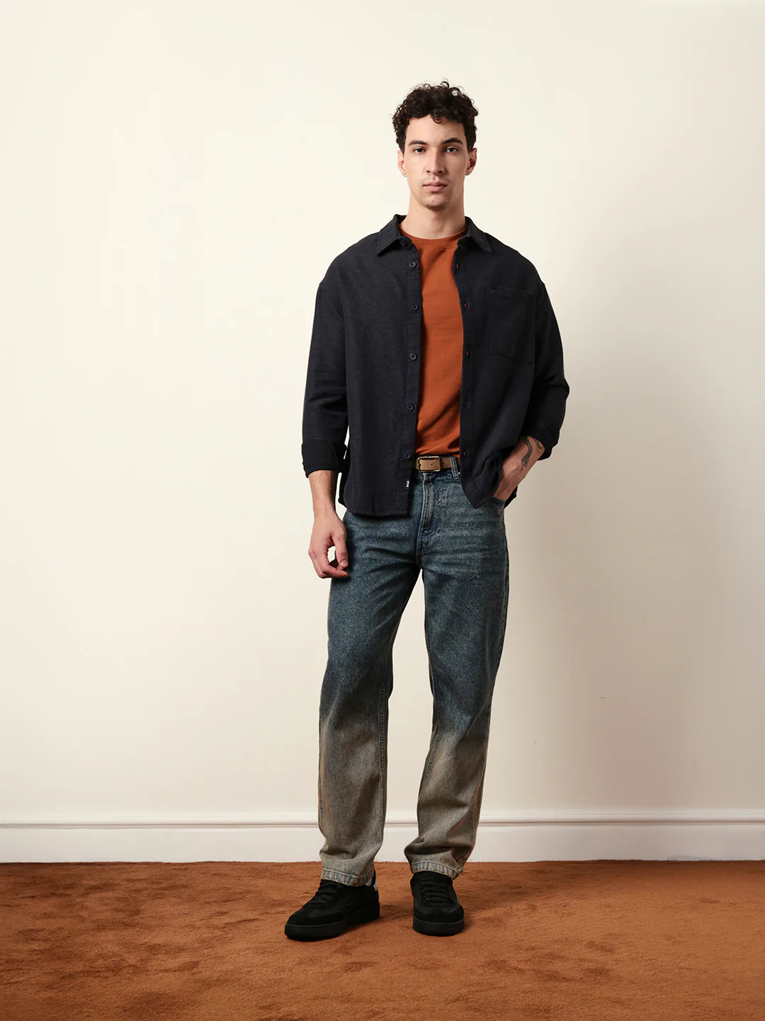 Men Solid Casual Full-Sleeve Shirt - Image 8