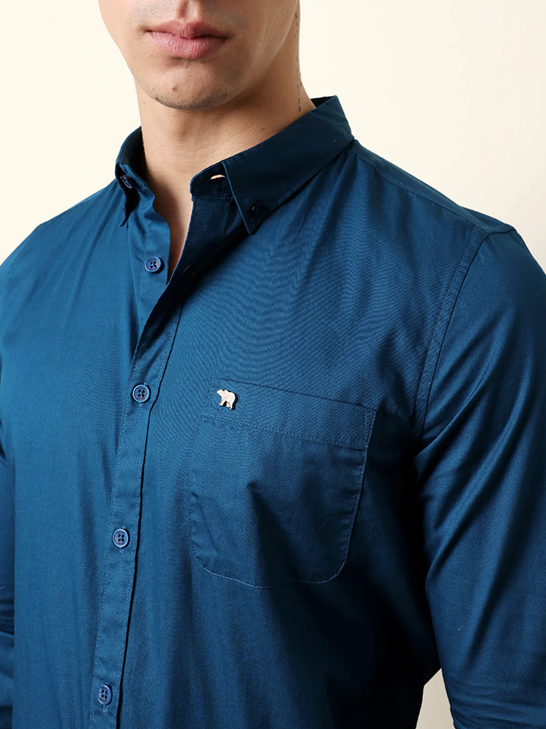 Men Solid Casual Full-Sleeve Shirt - Image 6