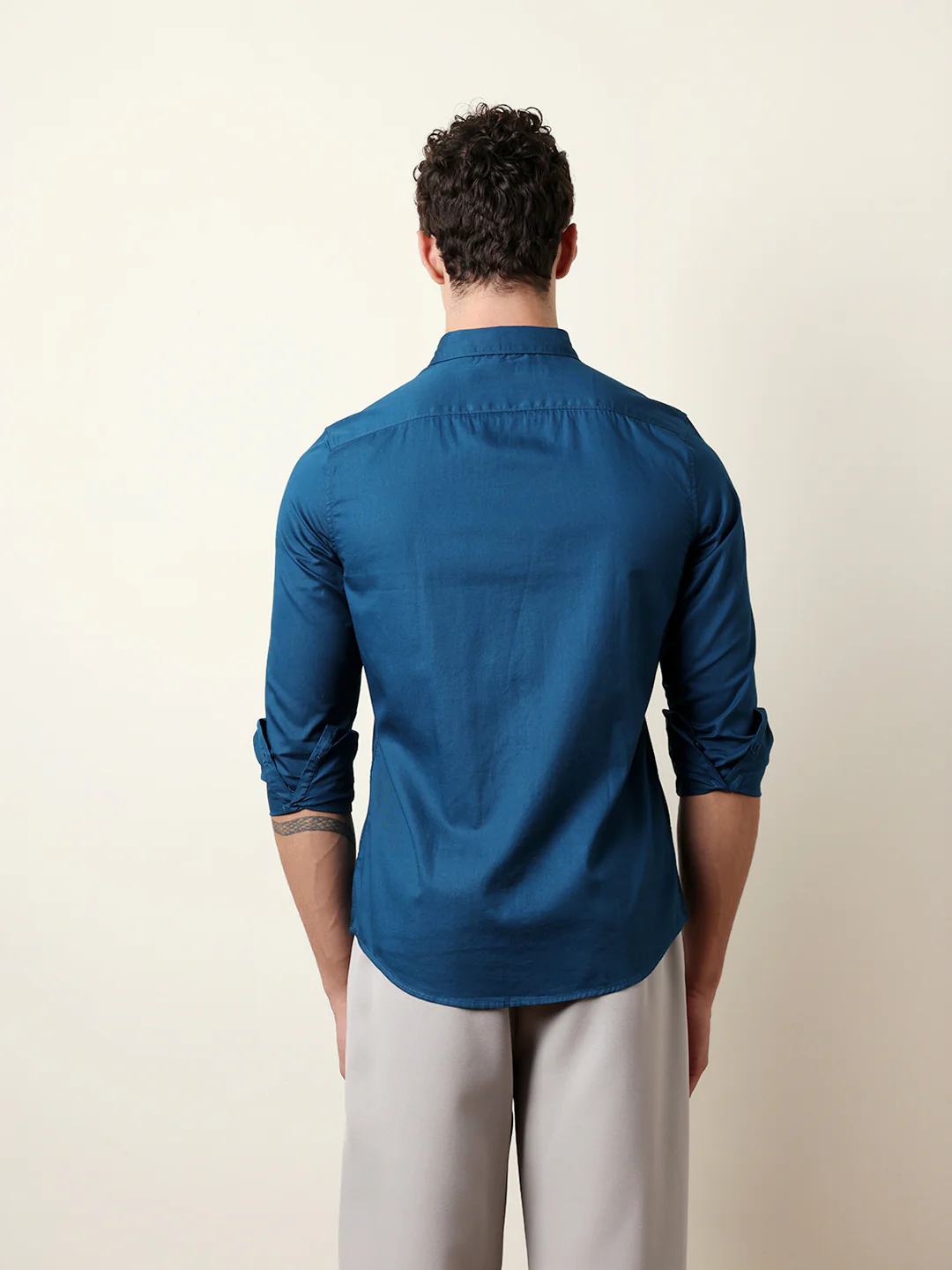 Men Solid Casual Full-Sleeve Shirt - Image 7