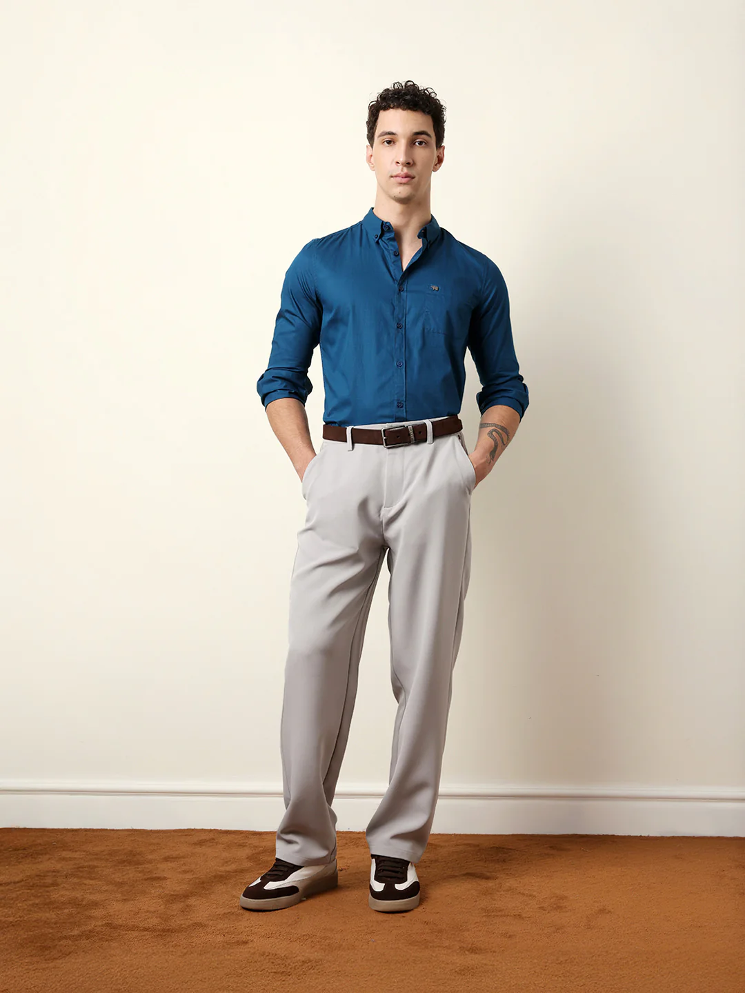 Men Solid Casual Full-Sleeve Shirt - Image 8