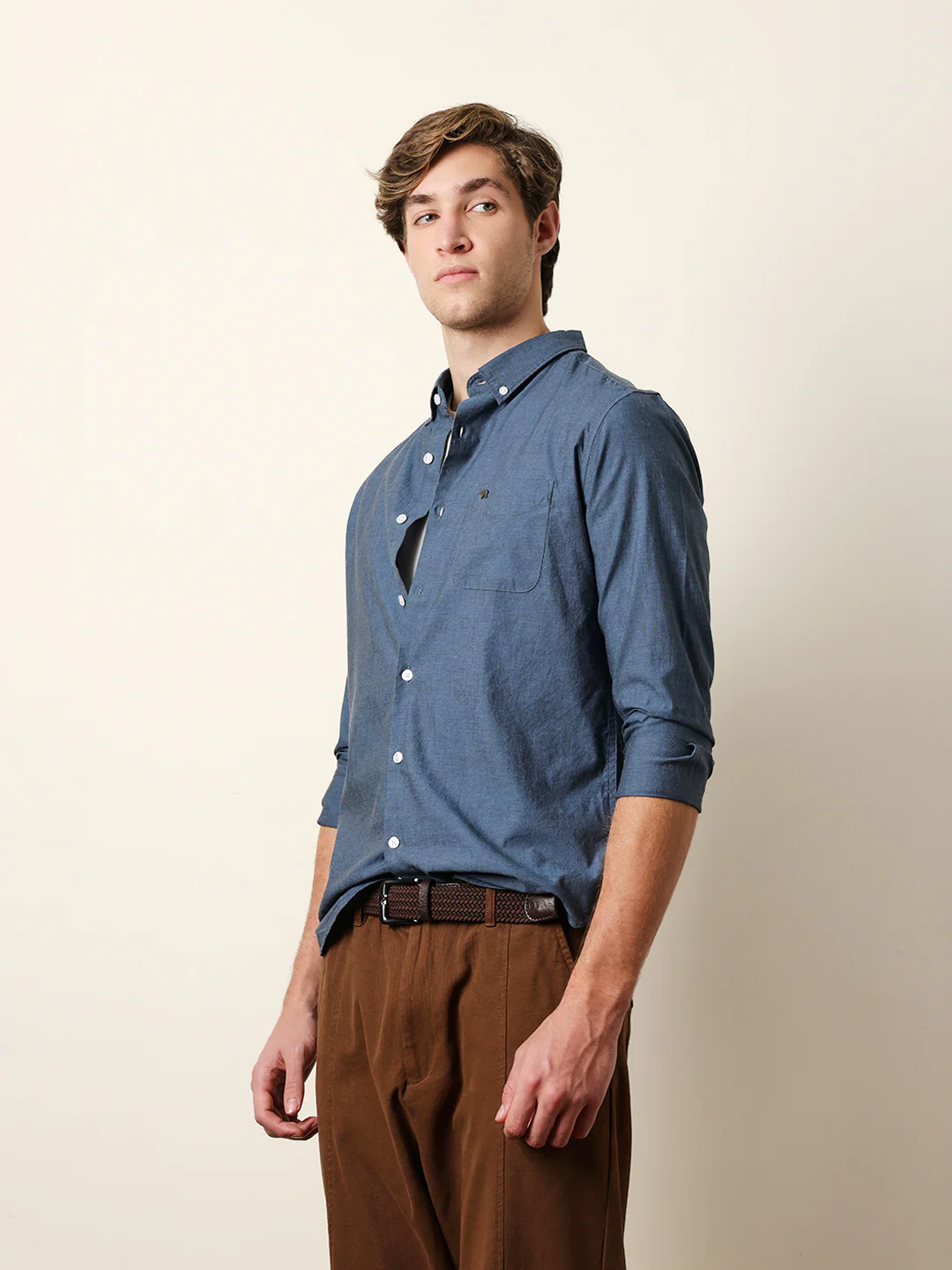Men Solid Casual Full-Sleeve Shirt - Image 5