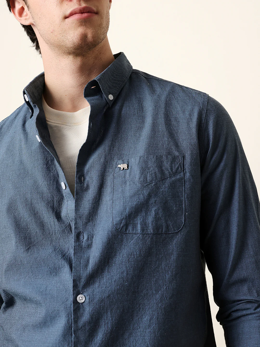 Men Solid Casual Full-Sleeve Shirt - Image 6