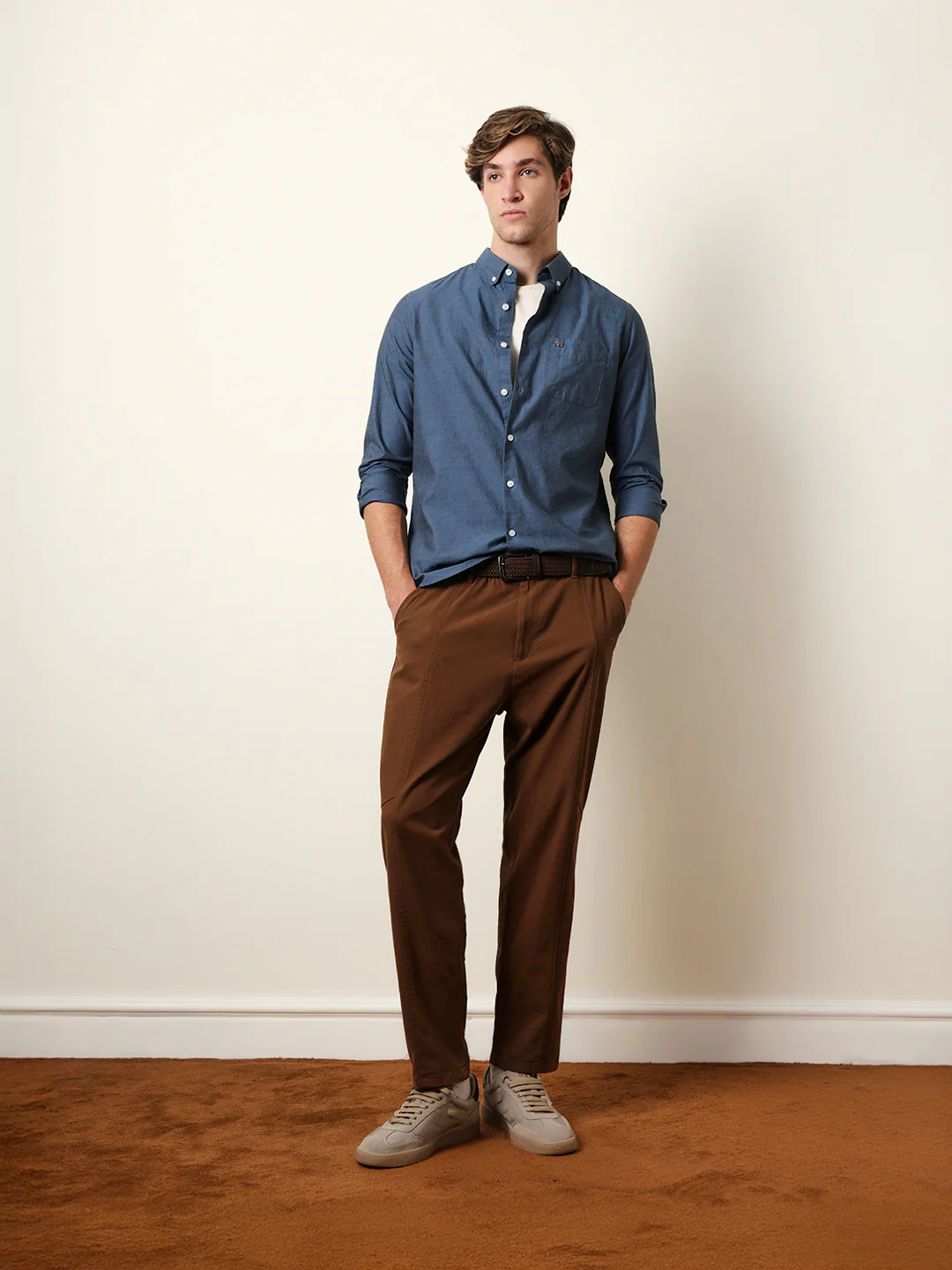Men Solid Casual Full-Sleeve Shirt - Image 8